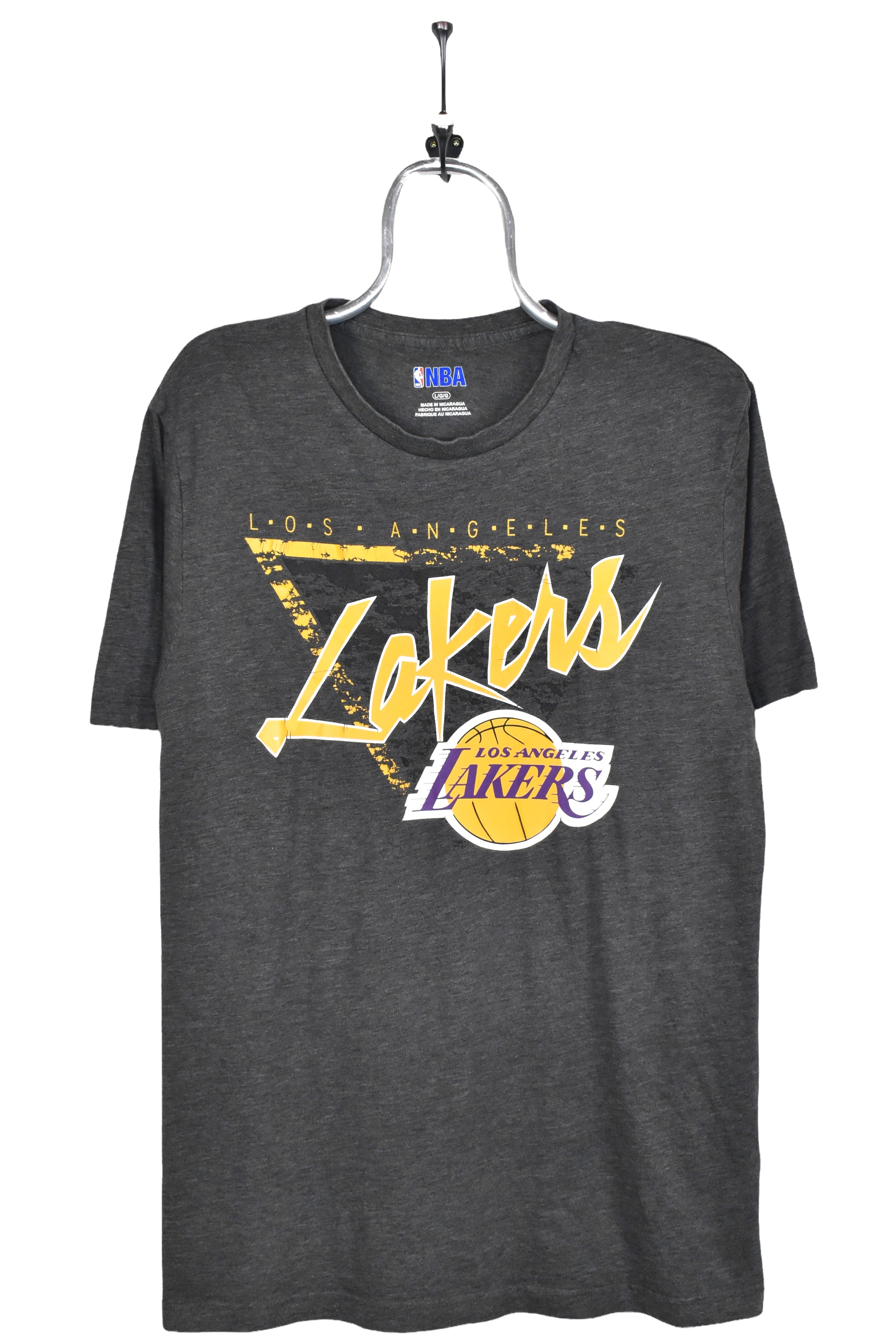 Modern Los Angeles Lakers shirt, NBA grey graphic tee - AU Medium PRO SPORT