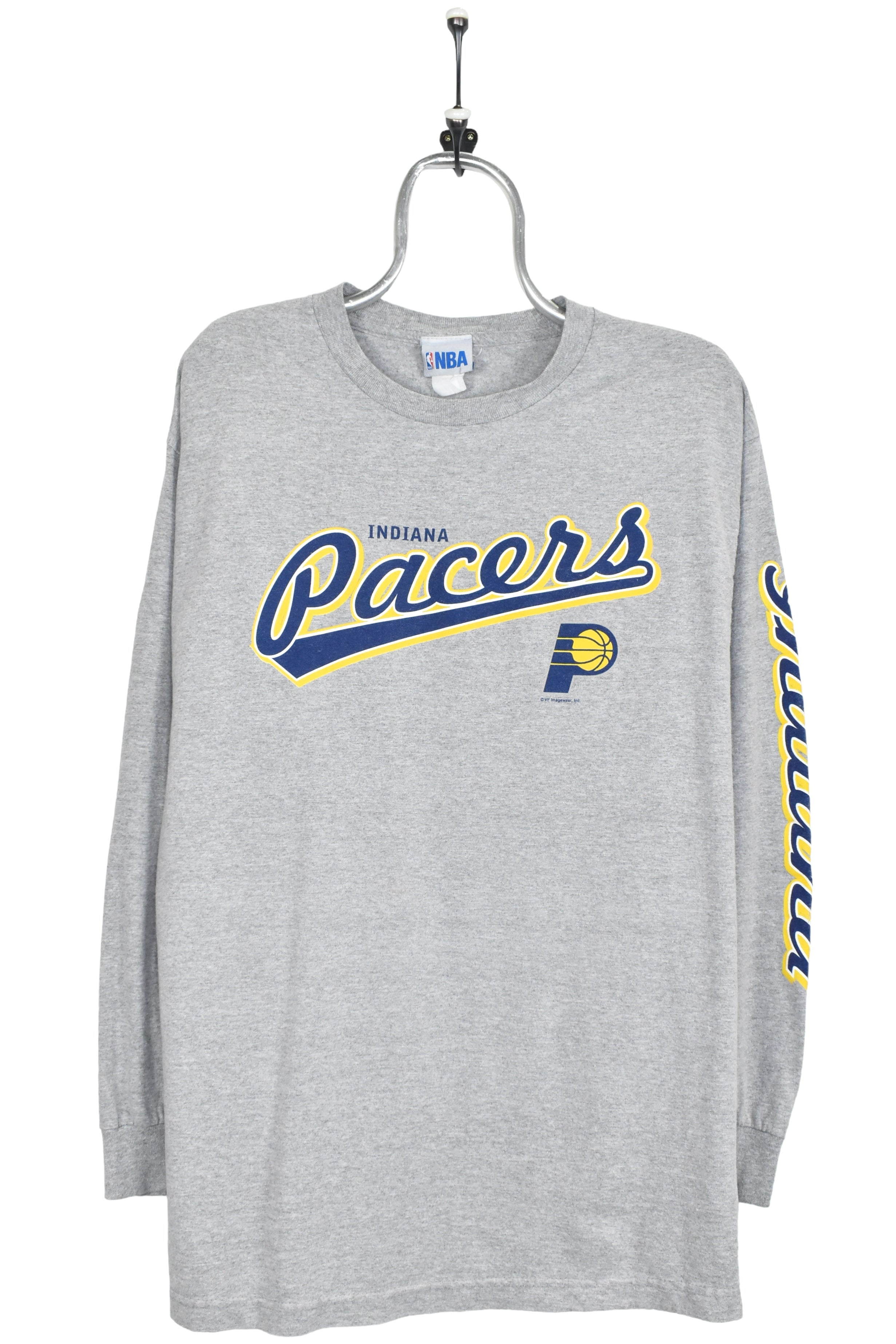 Vintage Indiana Pacers shirt, NBA grey long sleeve tee - AU Medium