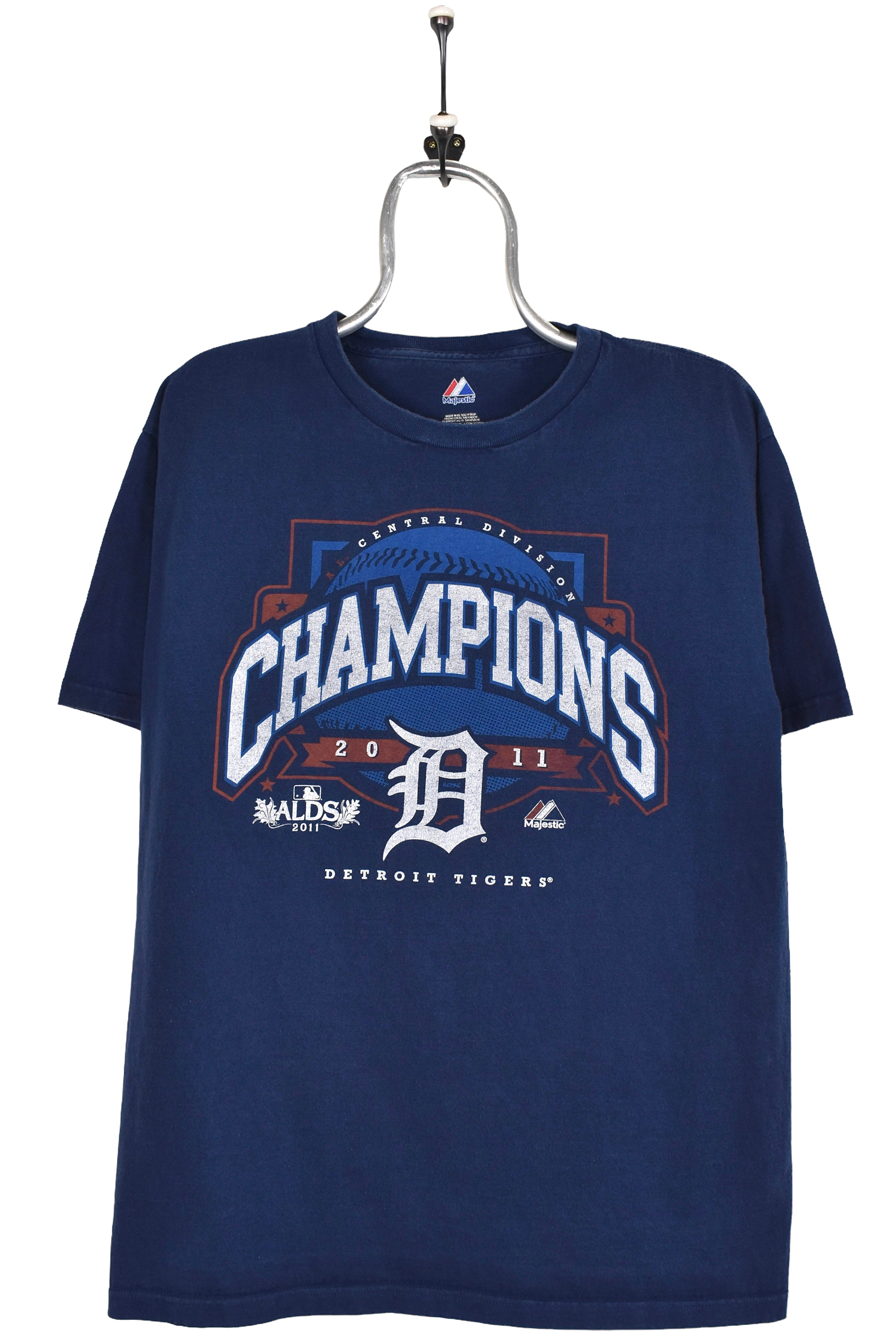 Modern Detroit Tigers shirt, 2011 MLB navy graphic tee - Medium