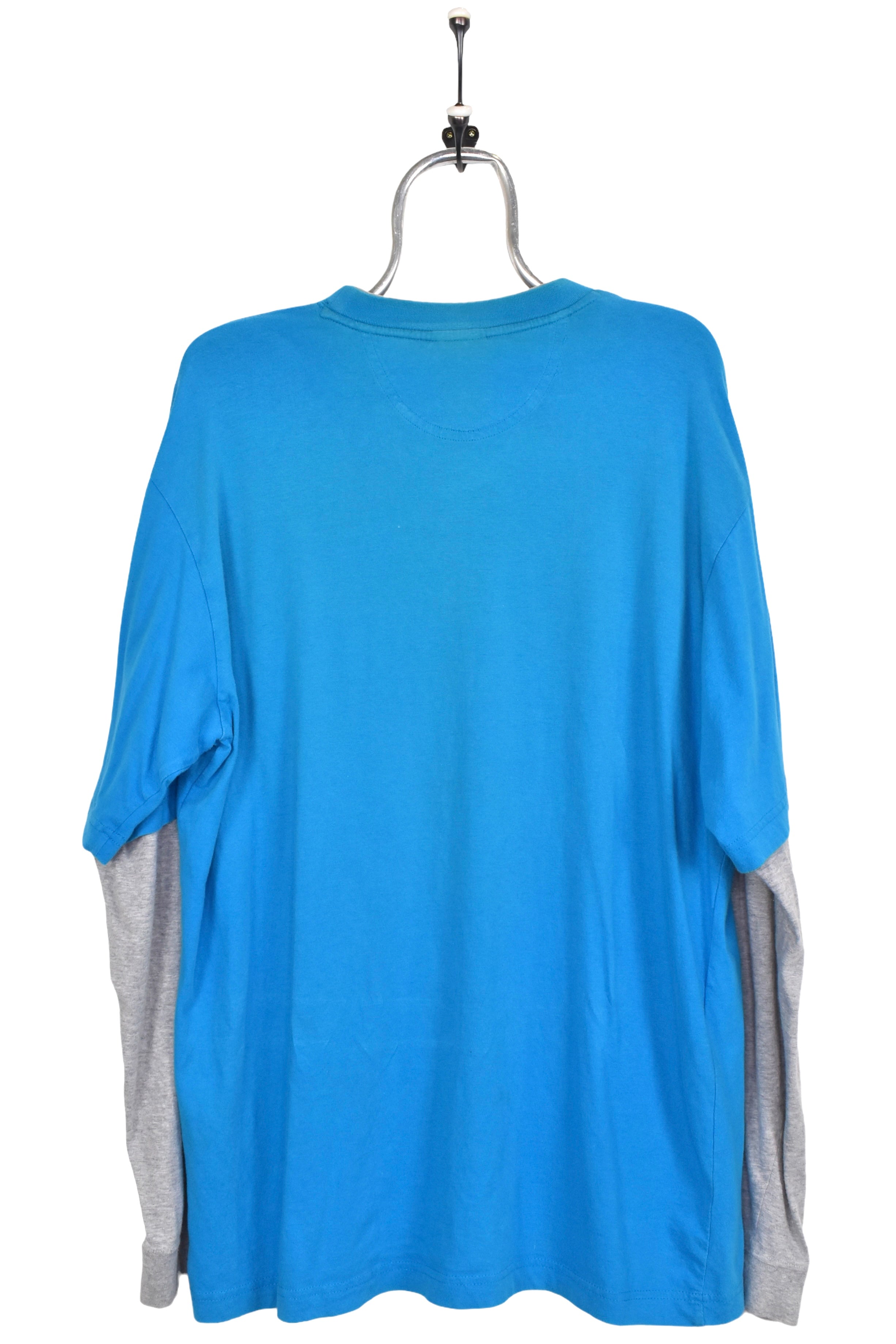 Modern Carolina Panthers shirt, NFL blue long sleeve tee - AU Large