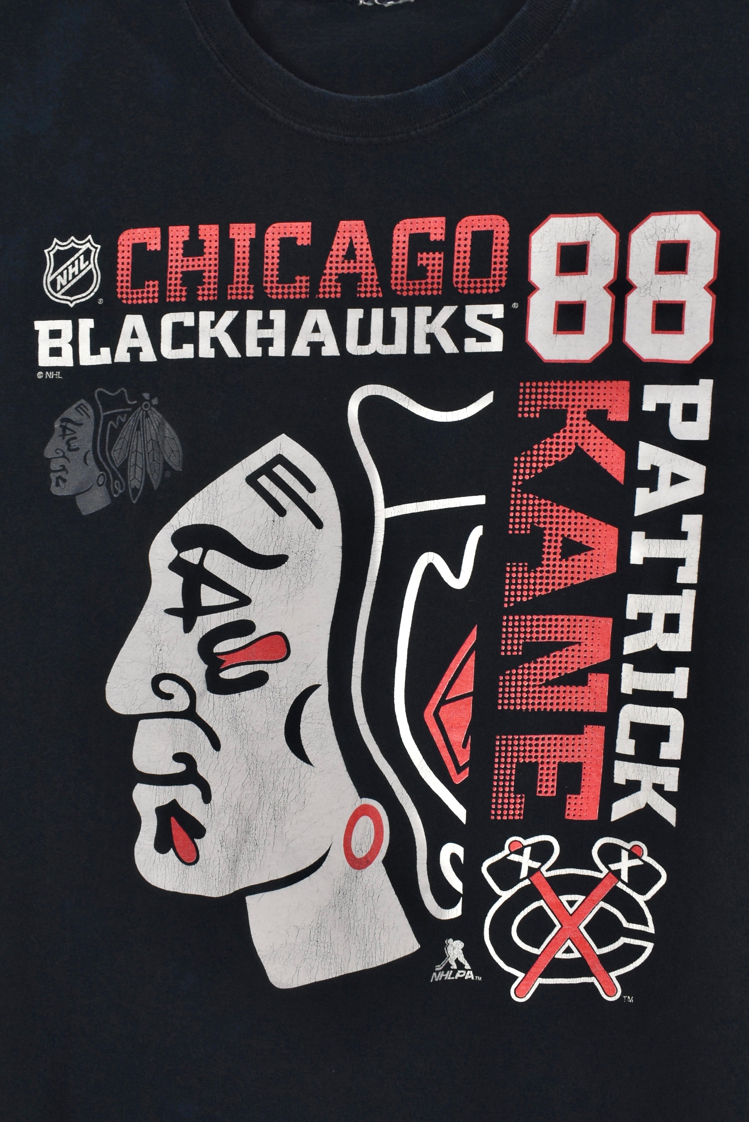 Vintage Chicago Blackhawks shirt, NHL black graphic tee - Medium