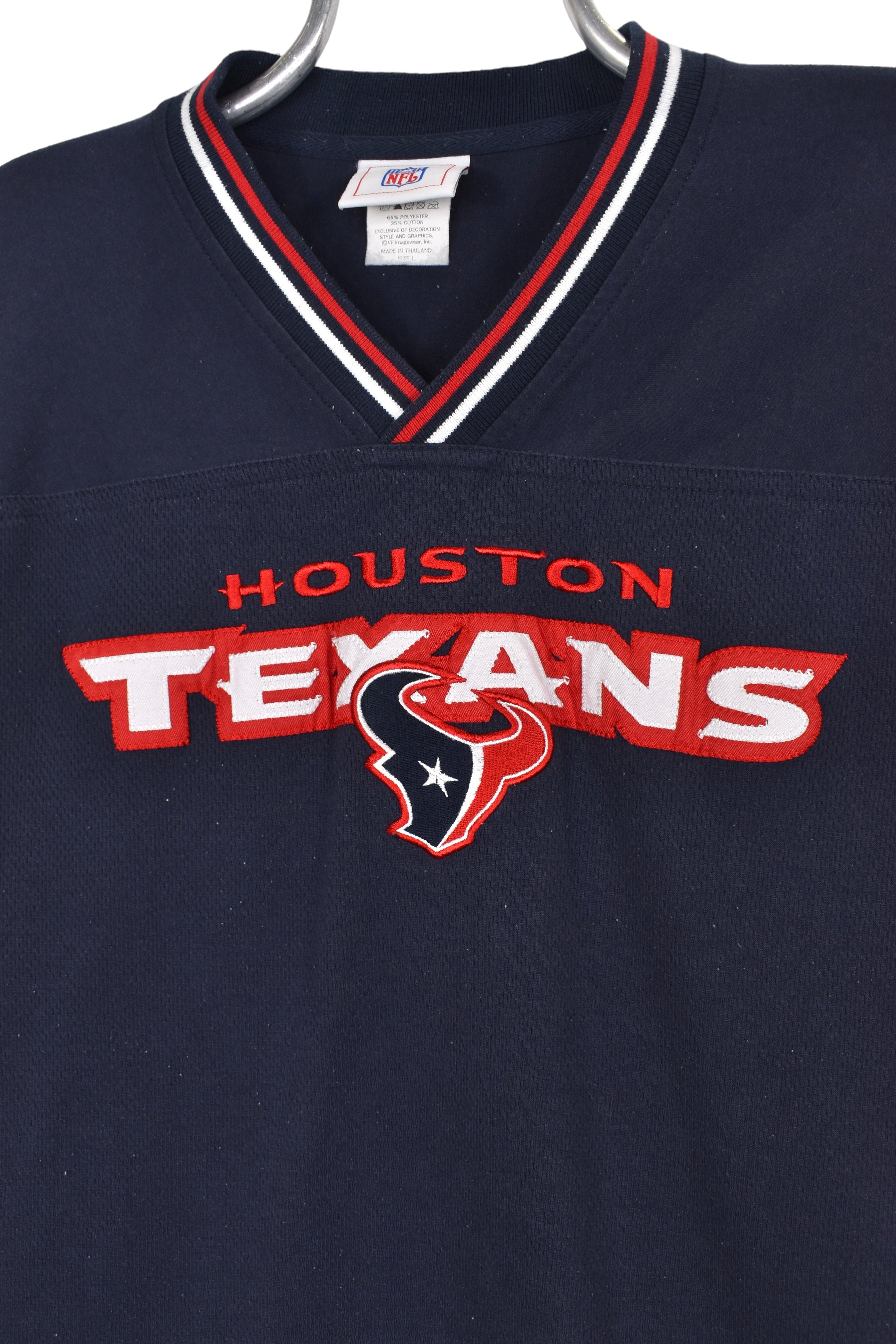 Vintage Houston Texans sweatshirt, NFL embroidered V neck - Large