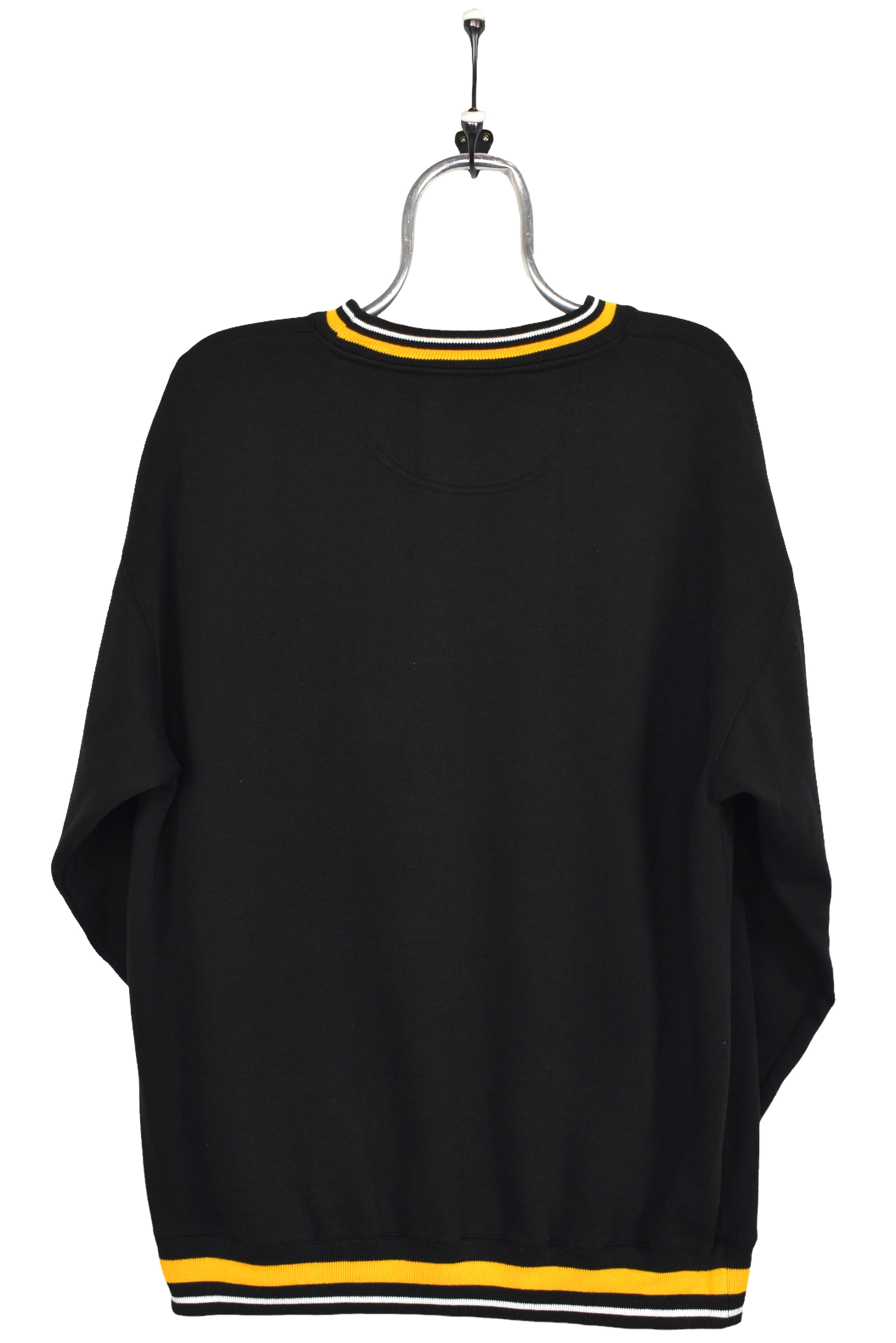 Vintage Pittsburgh Steelers sweatshirt, NFL black embroidered crewneck - XL
