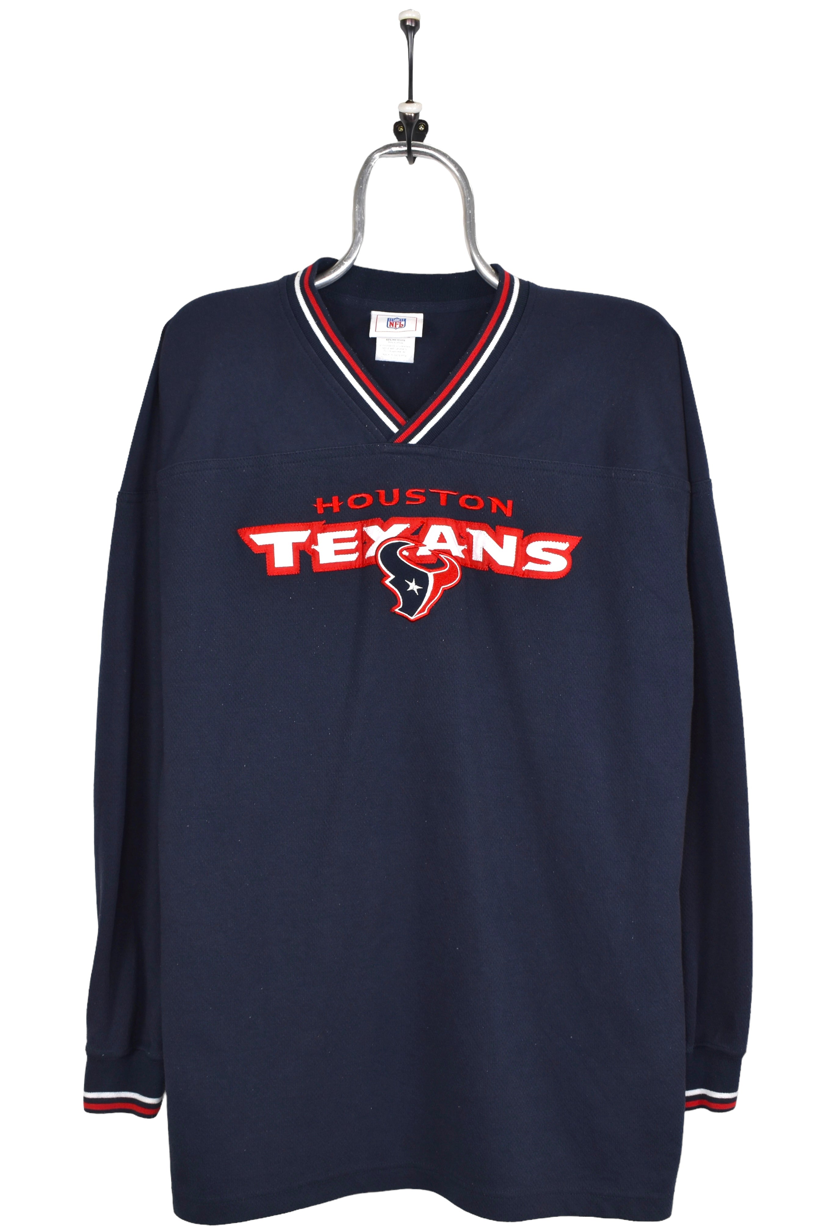 Vintage Houston Texans sweatshirt, NFL embroidered V neck - Large