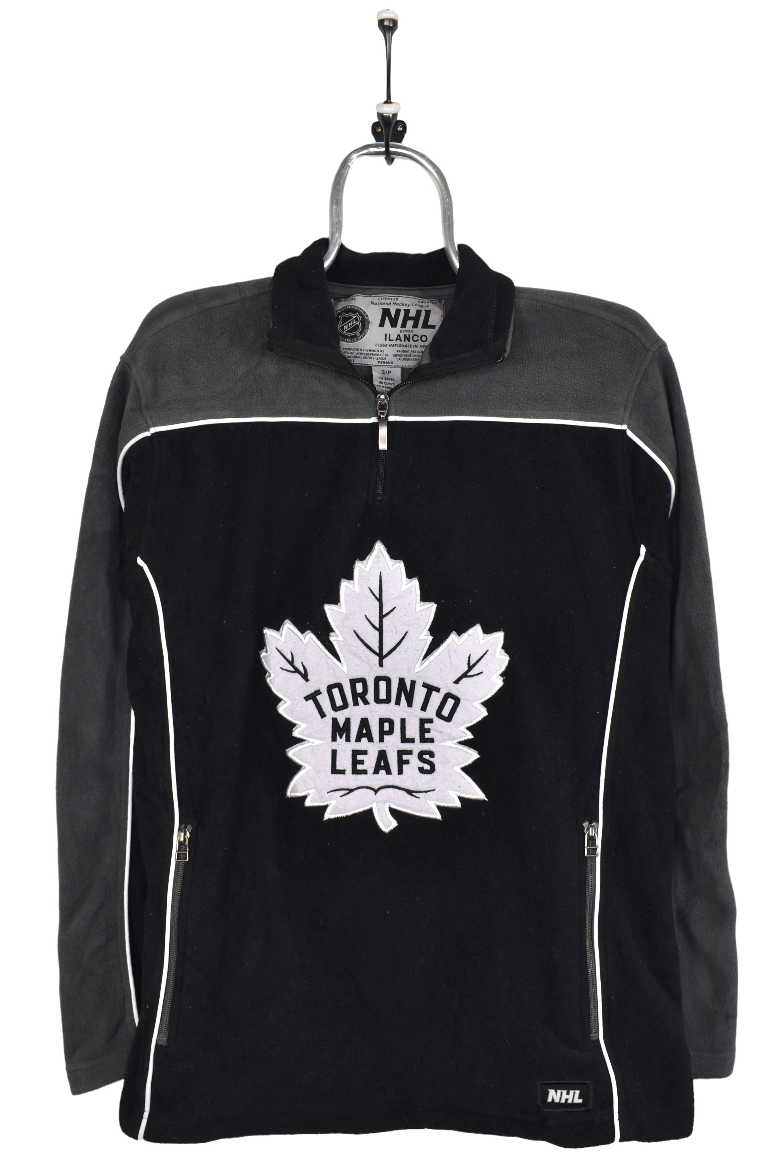 Women's modern Maple Leaves fleece, NHL black sweatshirt - Medium