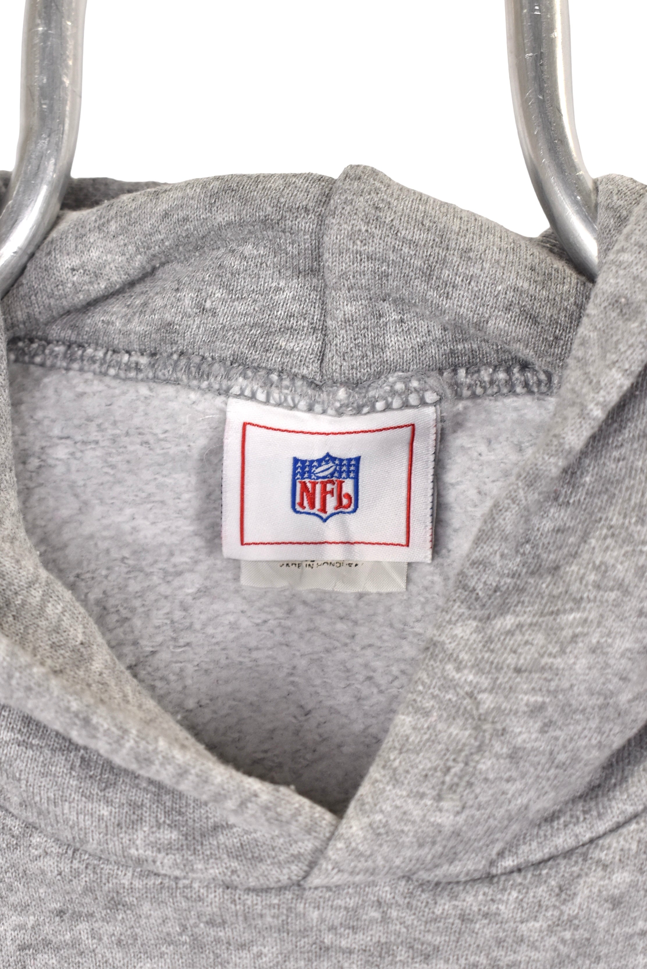 Vintage Chicago Bears hoodie, NFL grey graphic sweatshirt - Large