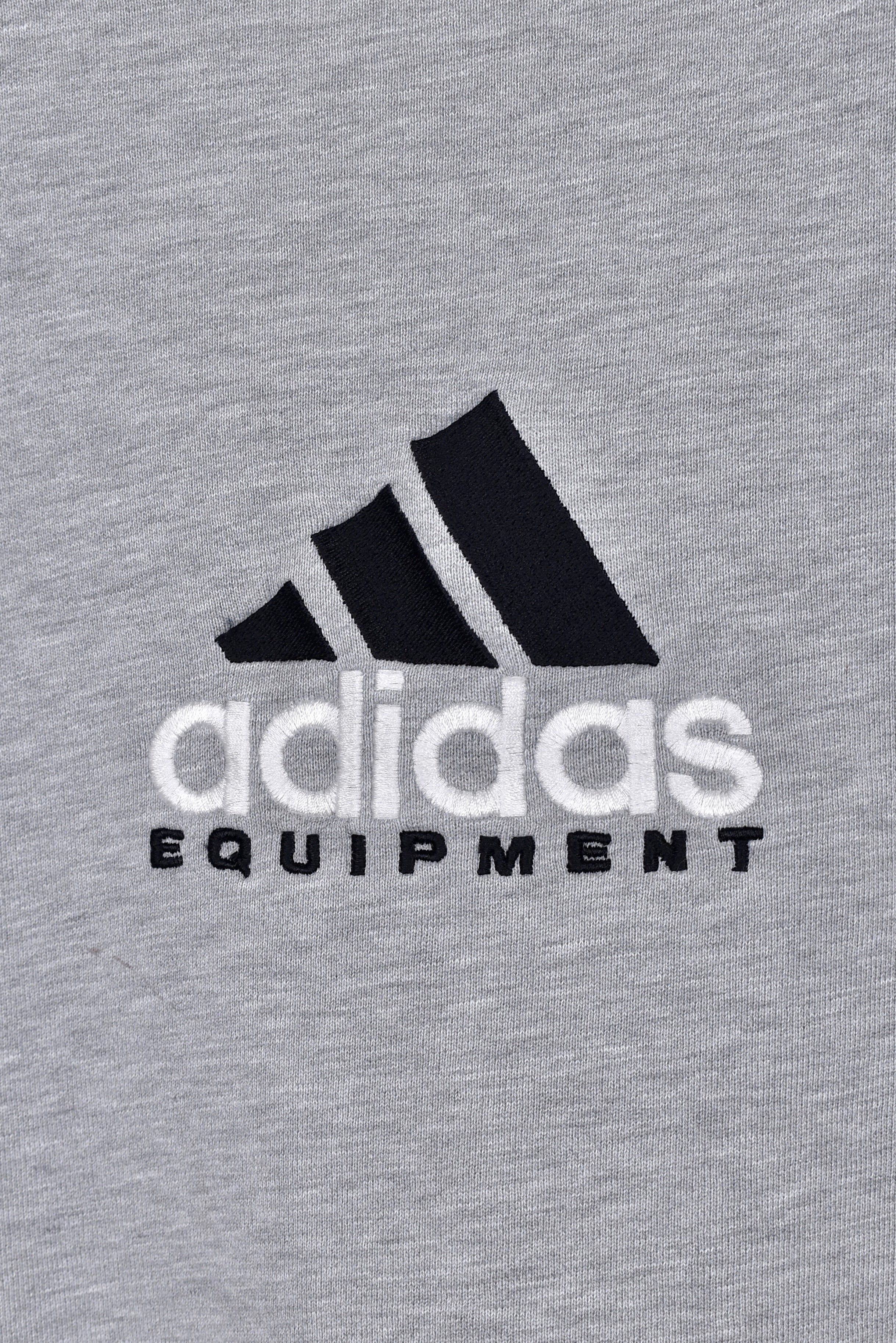 Vintage Adidas Equipment sweatshirt, grey embroidered crewneck - Large
