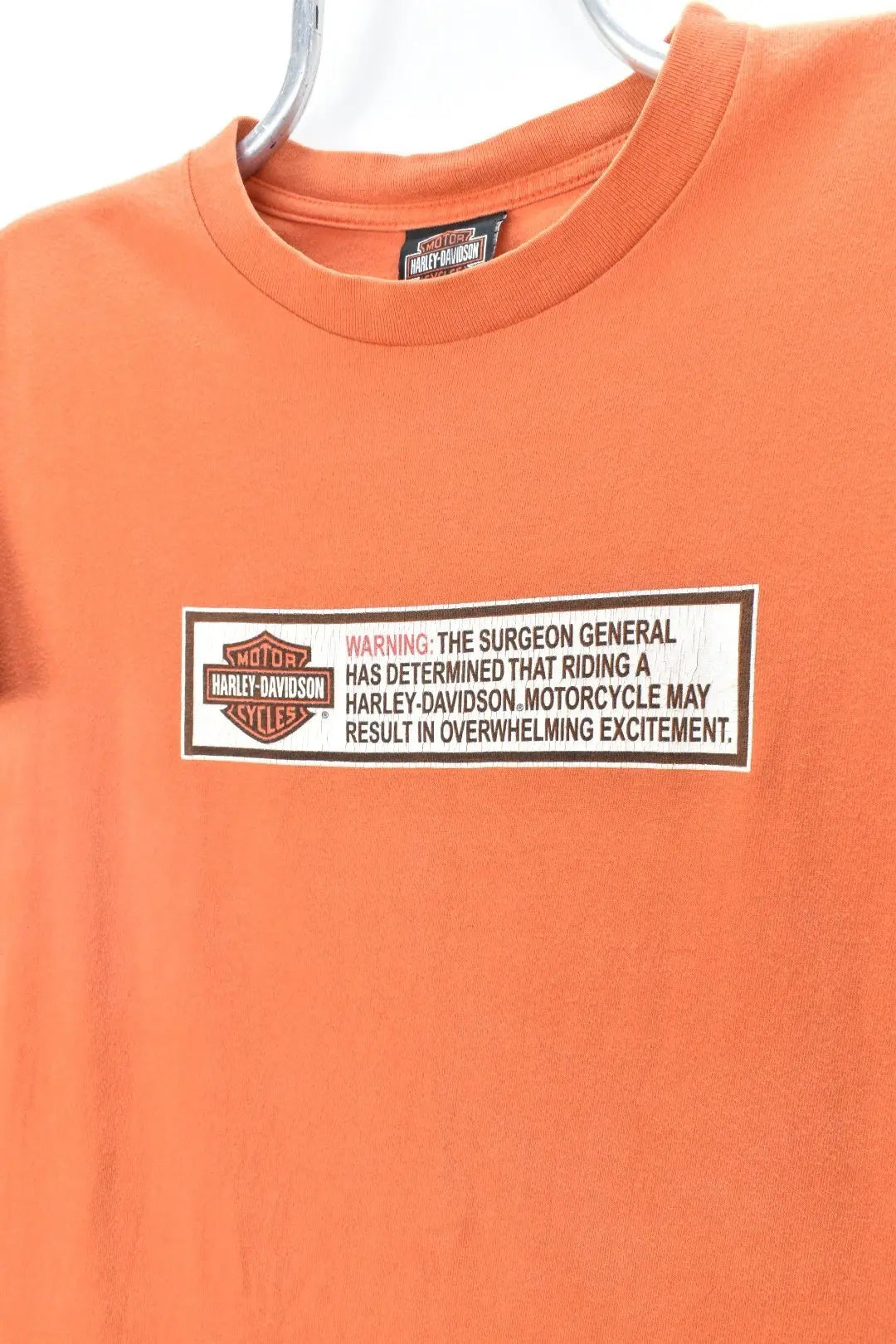 VINTAGE HARLEY DAVIDSON ORANGE T-SHIRT | SMALL HARLEY DAVIDSON