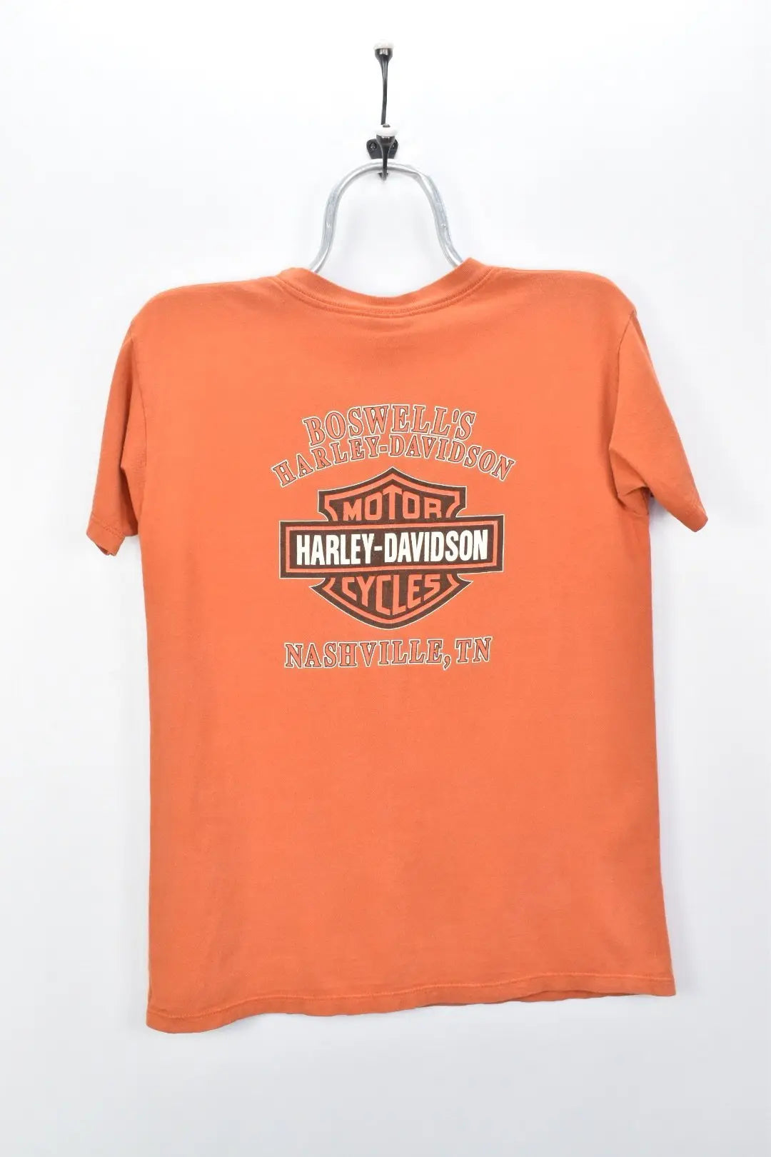 VINTAGE HARLEY DAVIDSON ORANGE T-SHIRT | SMALL HARLEY DAVIDSON