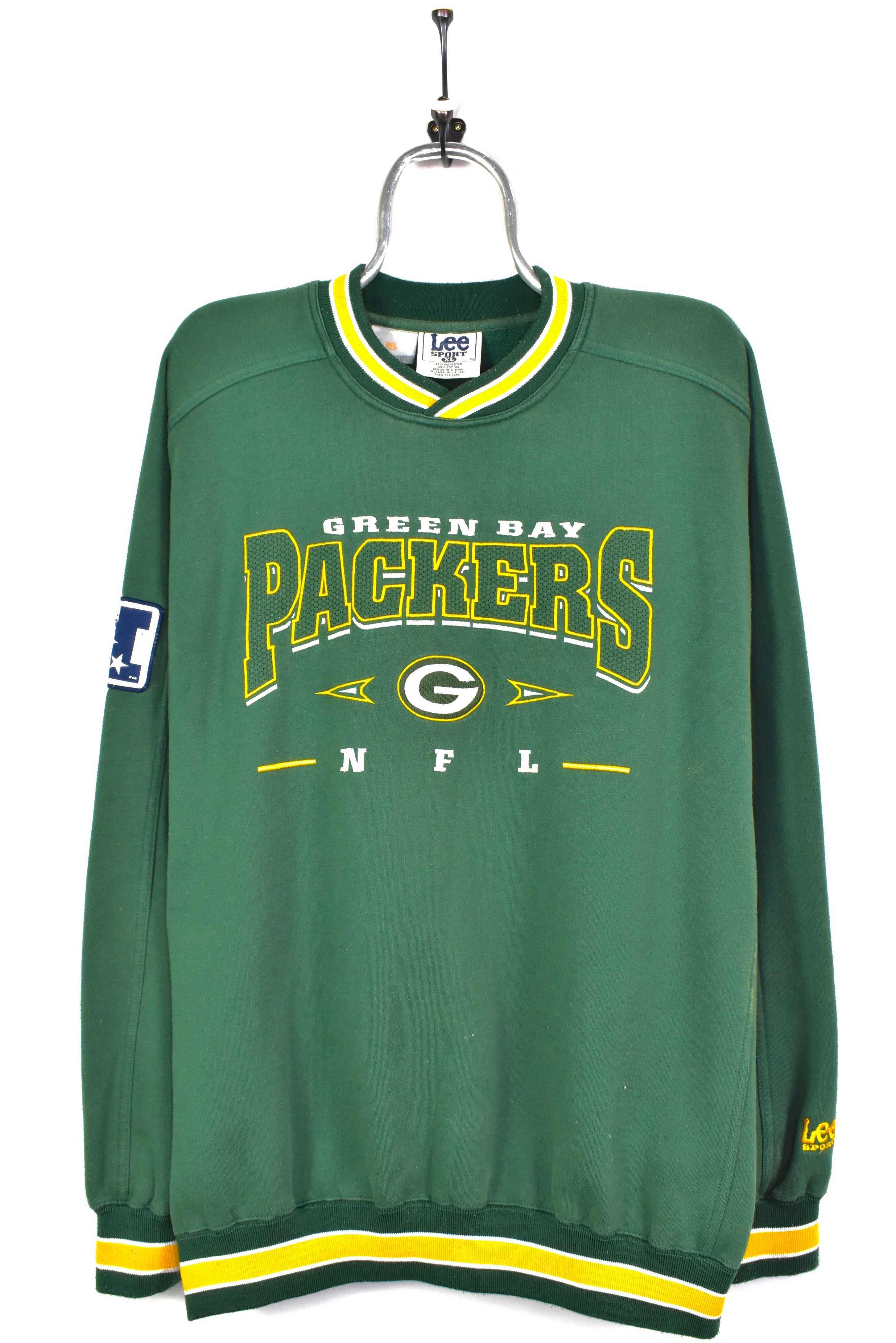 VINTAGE NFL GREEN BAY PACKERS EMBROIDERED GREEN SWEATSHIRT | XXL PRO SPORT
