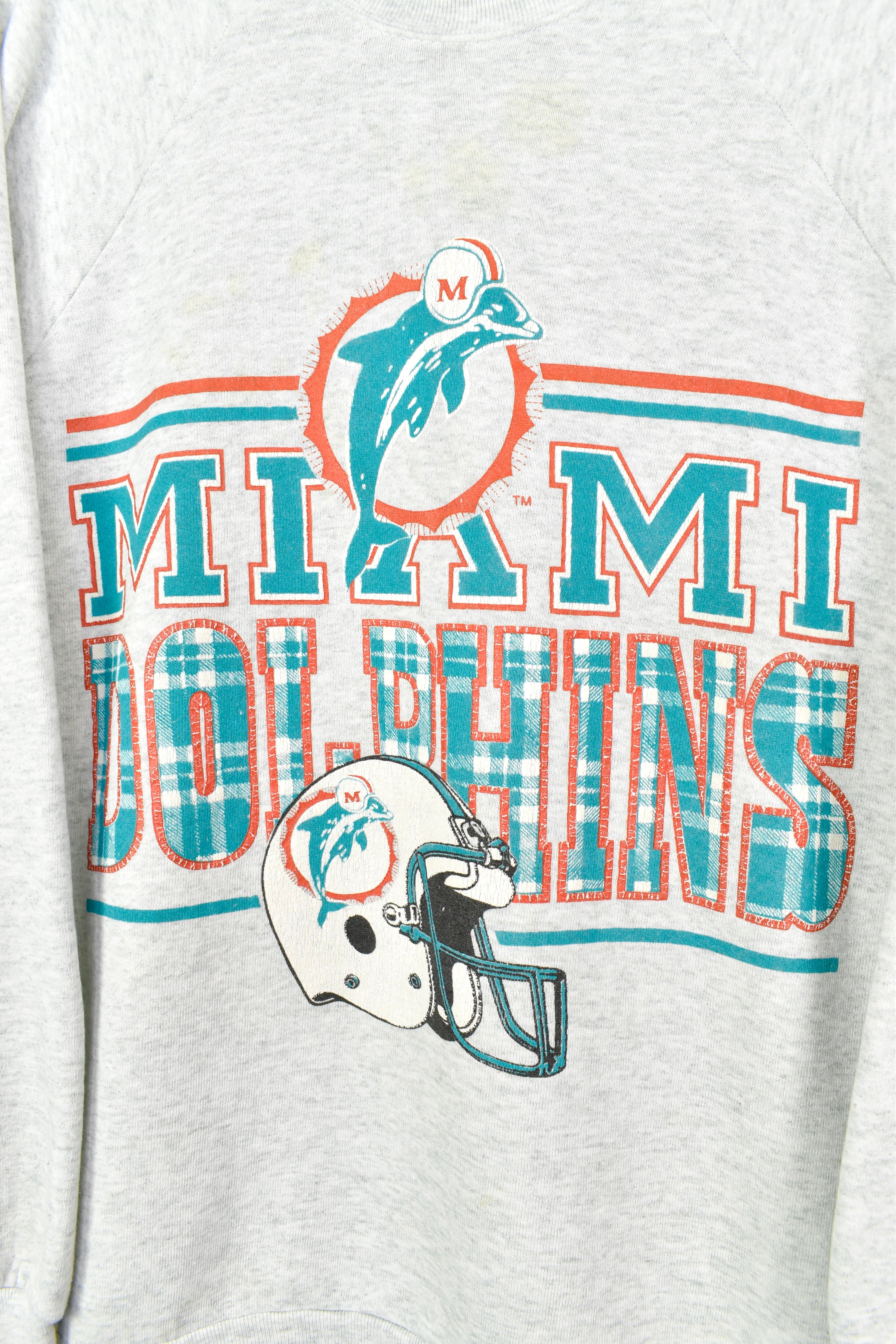 VINTAGE NFL MIAMI DOLPHINS GREY SWEATSHIRT | XL PRO SPORT