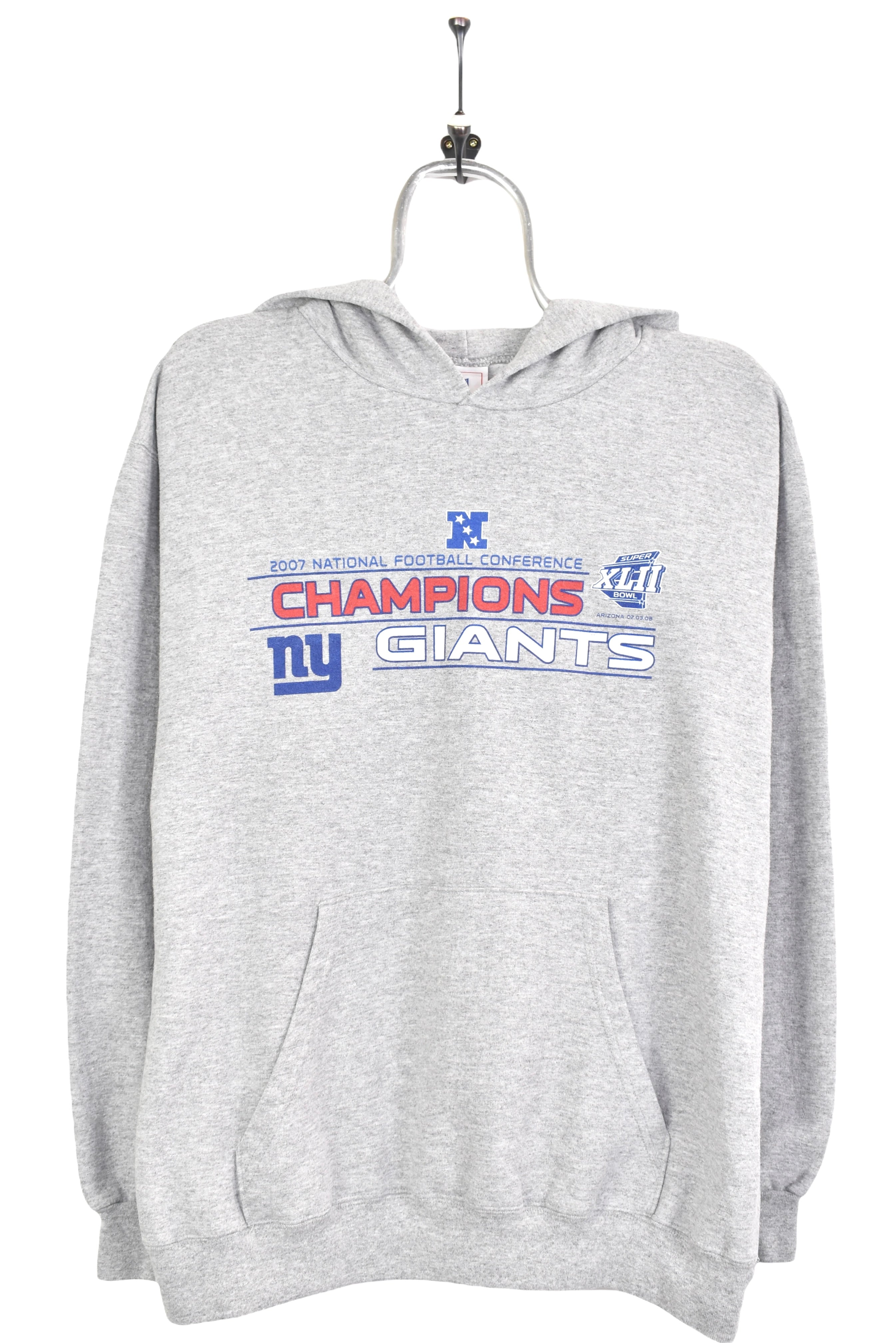 Modern NFL New York Giants Super Bowl grey hoodie | Medium PRO SPORT
