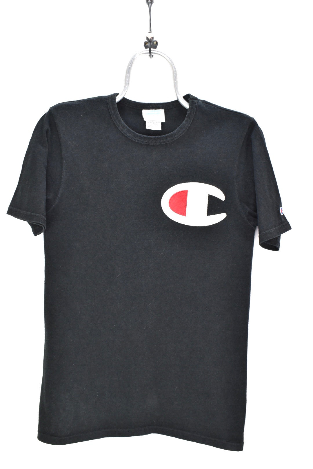 VINTAGE CHAMPION BLACK T-SHIRT | SMALL CHAMPION