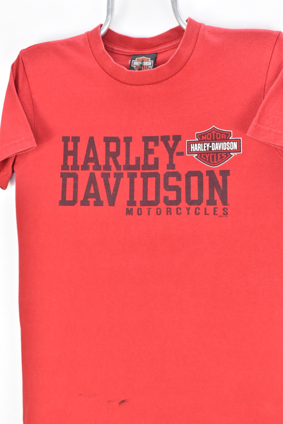 VINTAGE HARLEY DAVIDSON RED T-SHIRT | SMALL HARLEY DAVIDSON
