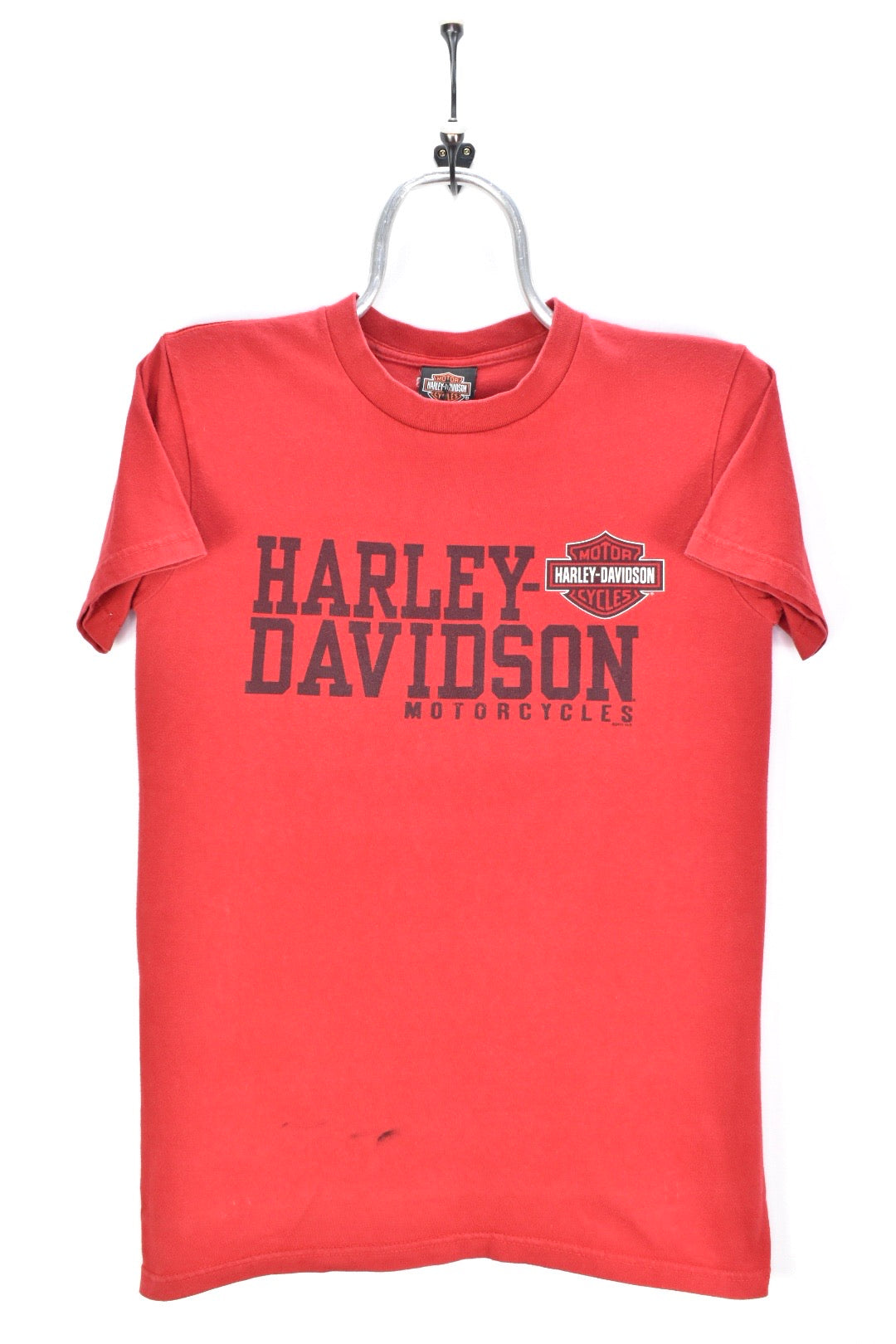 VINTAGE HARLEY DAVIDSON RED T-SHIRT | SMALL HARLEY DAVIDSON