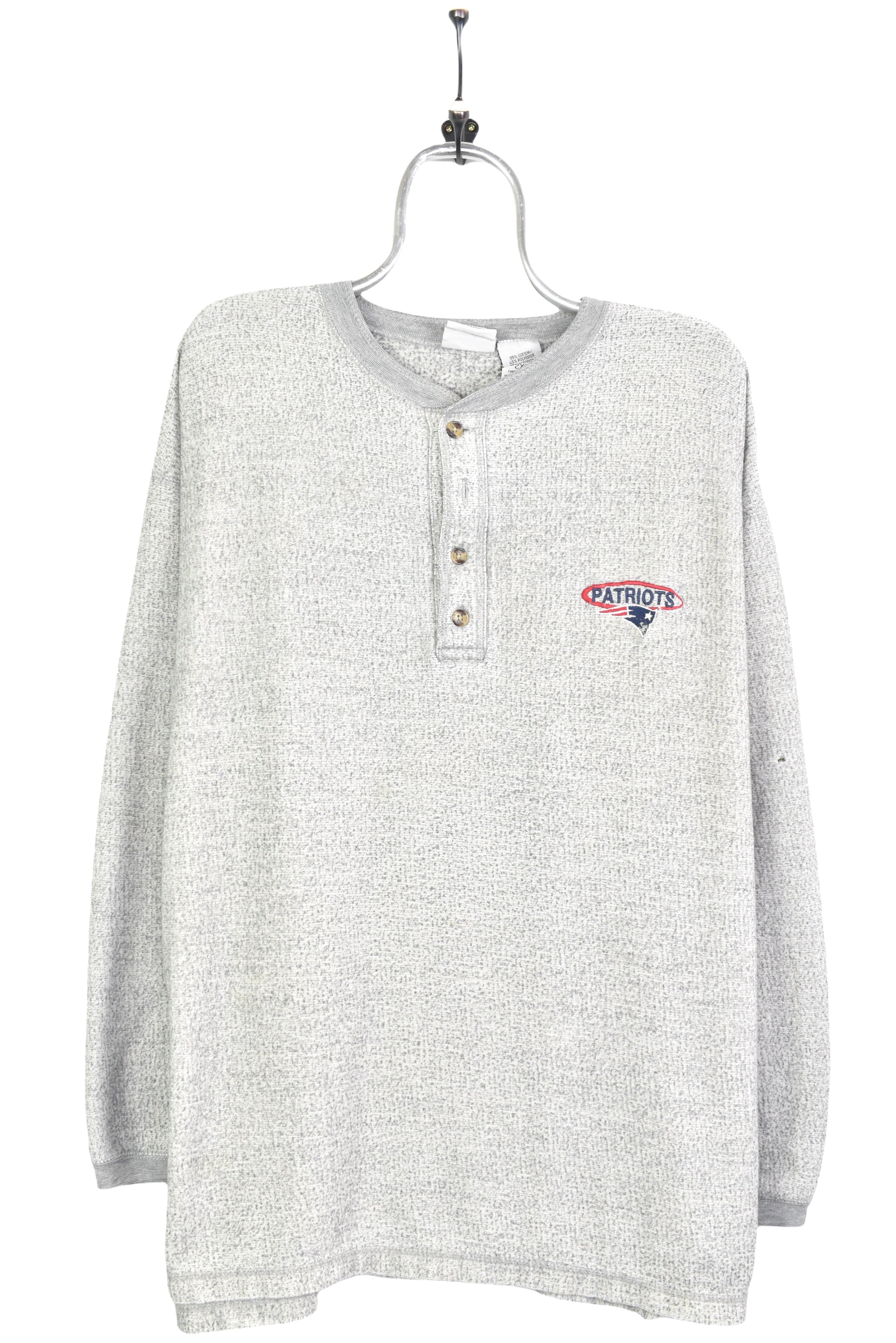Vintage NFL New England Patriots embroidered grey sweatshirt | XXL PRO SPORT