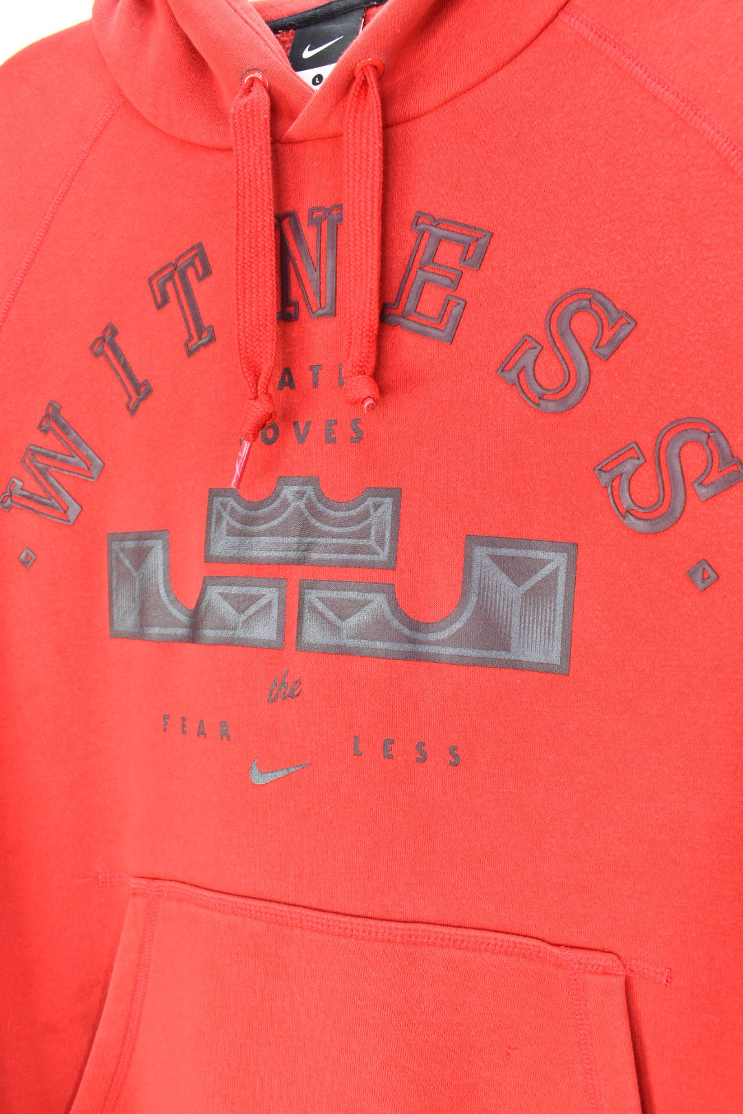 VINTAGE NIKE LEBRON RED HOODIE | LARGE NIKE