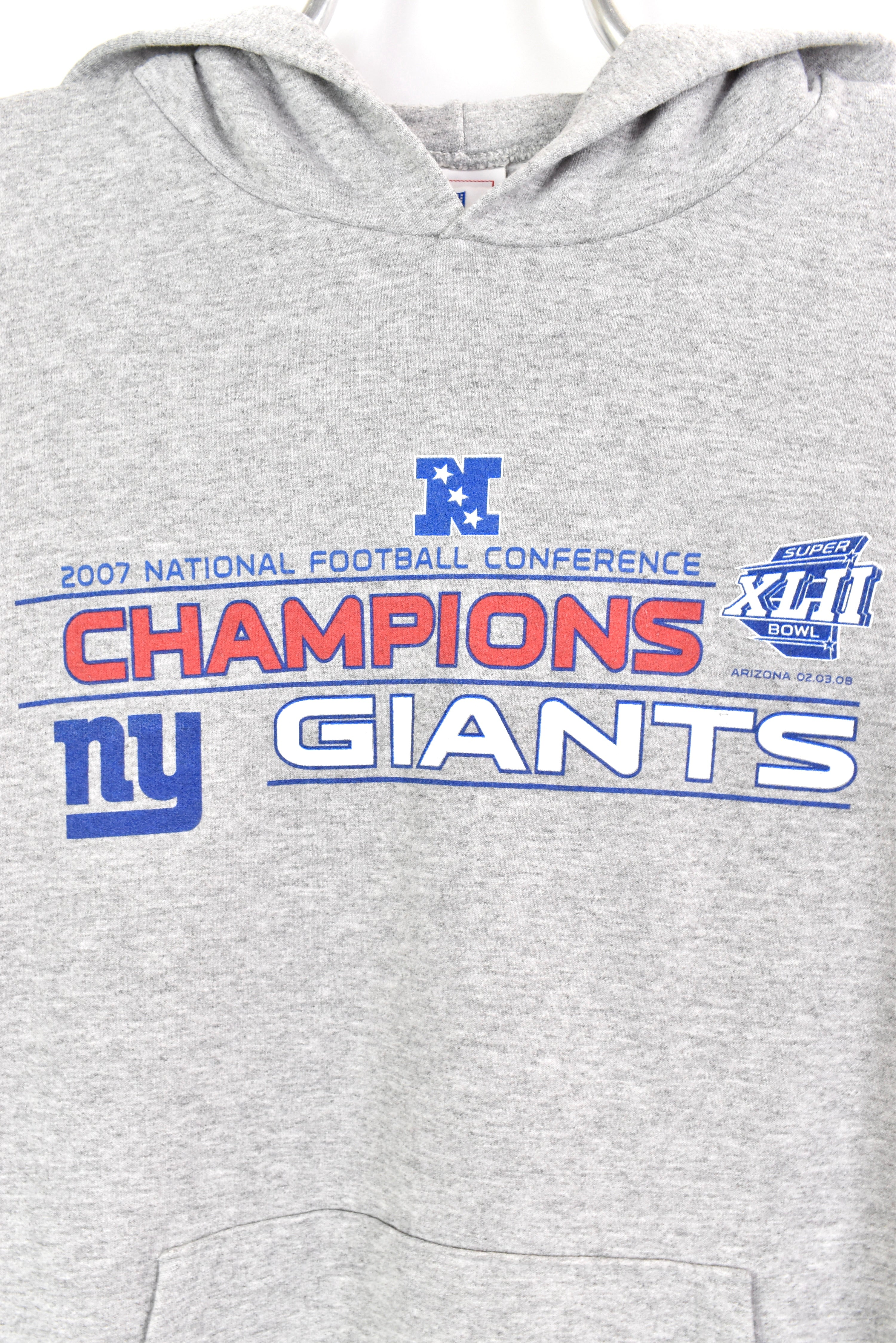 Modern NFL New York Giants Super Bowl grey hoodie | Medium PRO SPORT