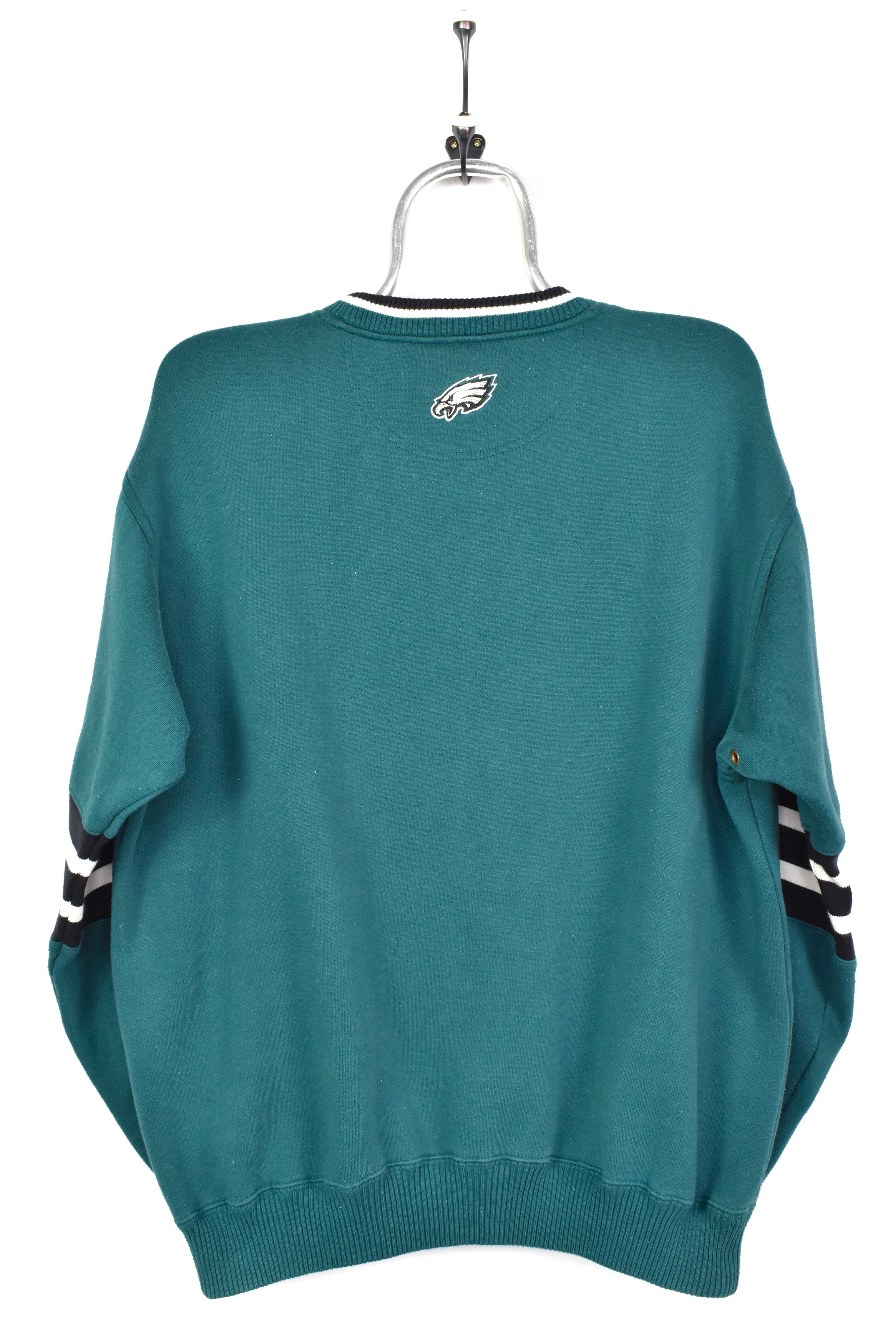 VINTAGE NFL PHILADELPHIA EAGLES EMBROIDERED GREEN SWEATSHIRT | LARGE PRO SPORT