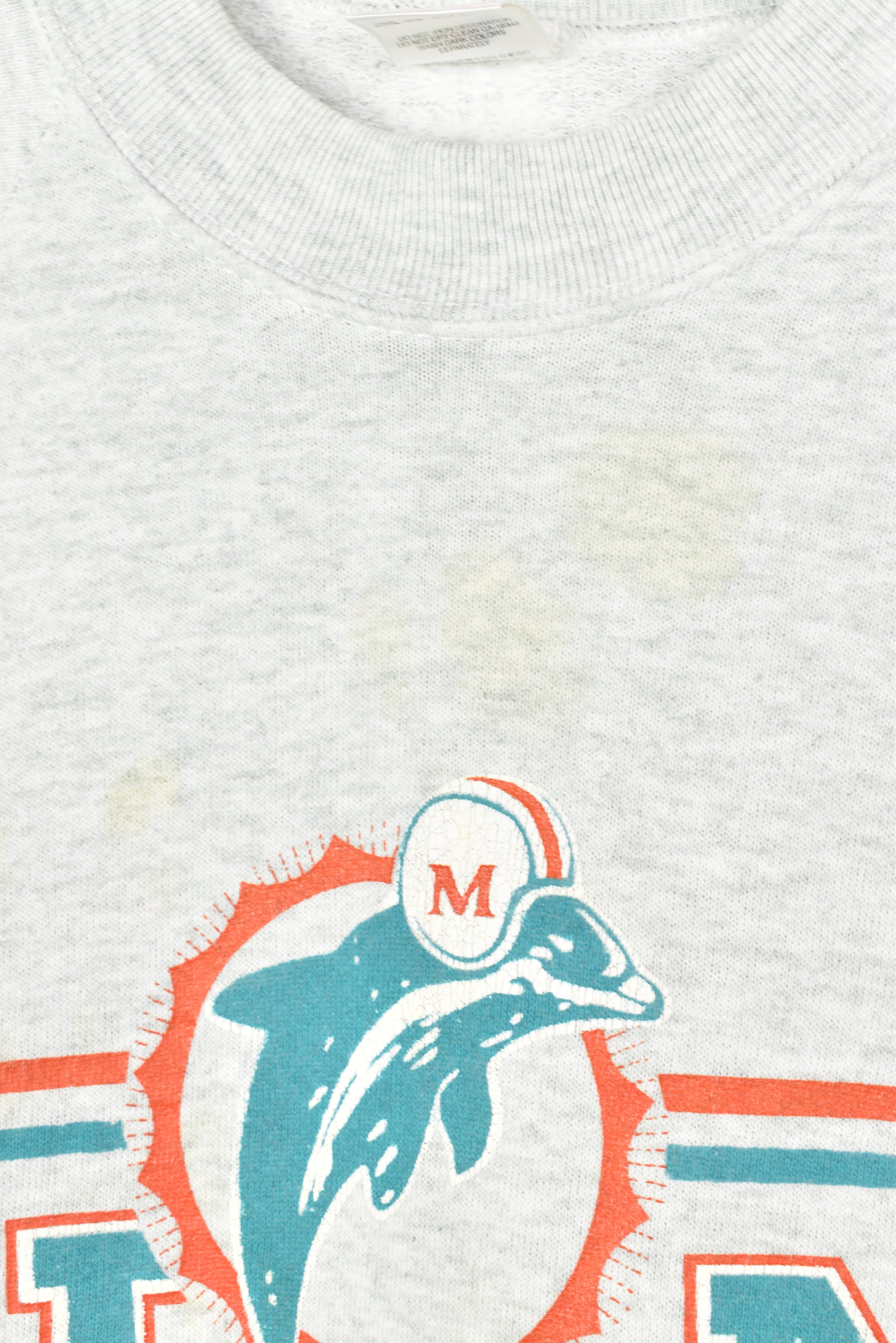VINTAGE NFL MIAMI DOLPHINS GREY SWEATSHIRT | XL PRO SPORT