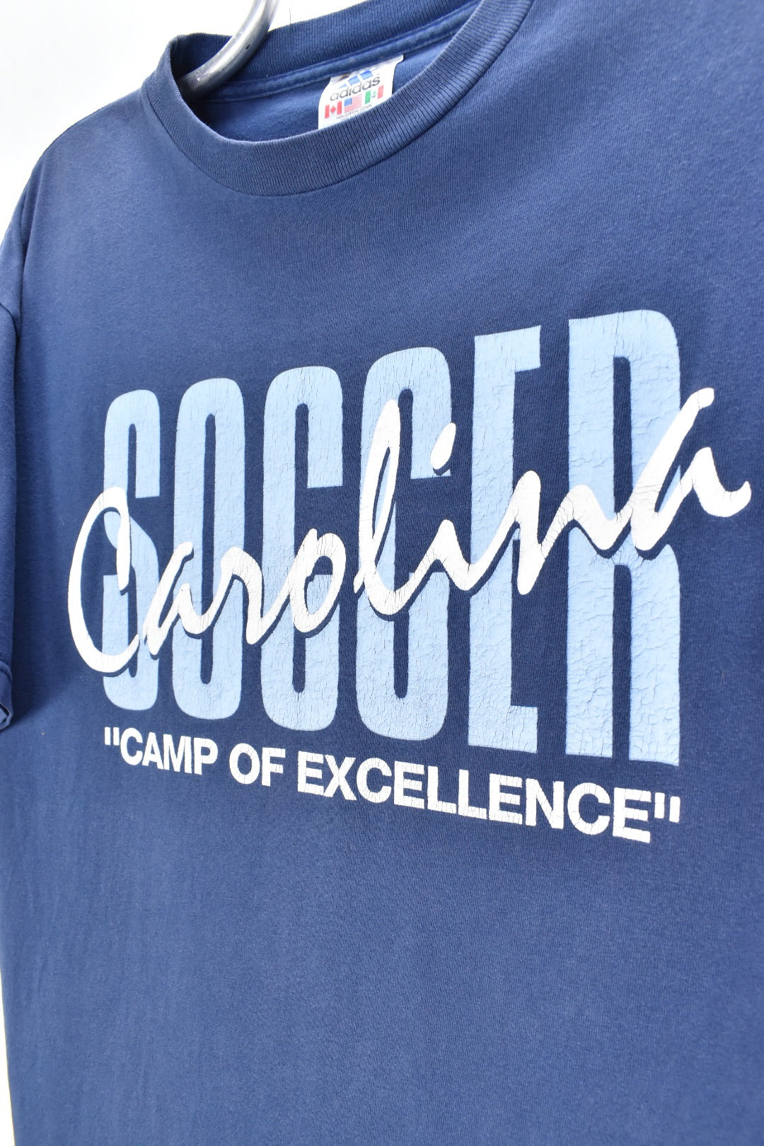 VINTAGE ADIDAS SOCCER NAVY T-SHIRT | MEDIUM ADIDAS