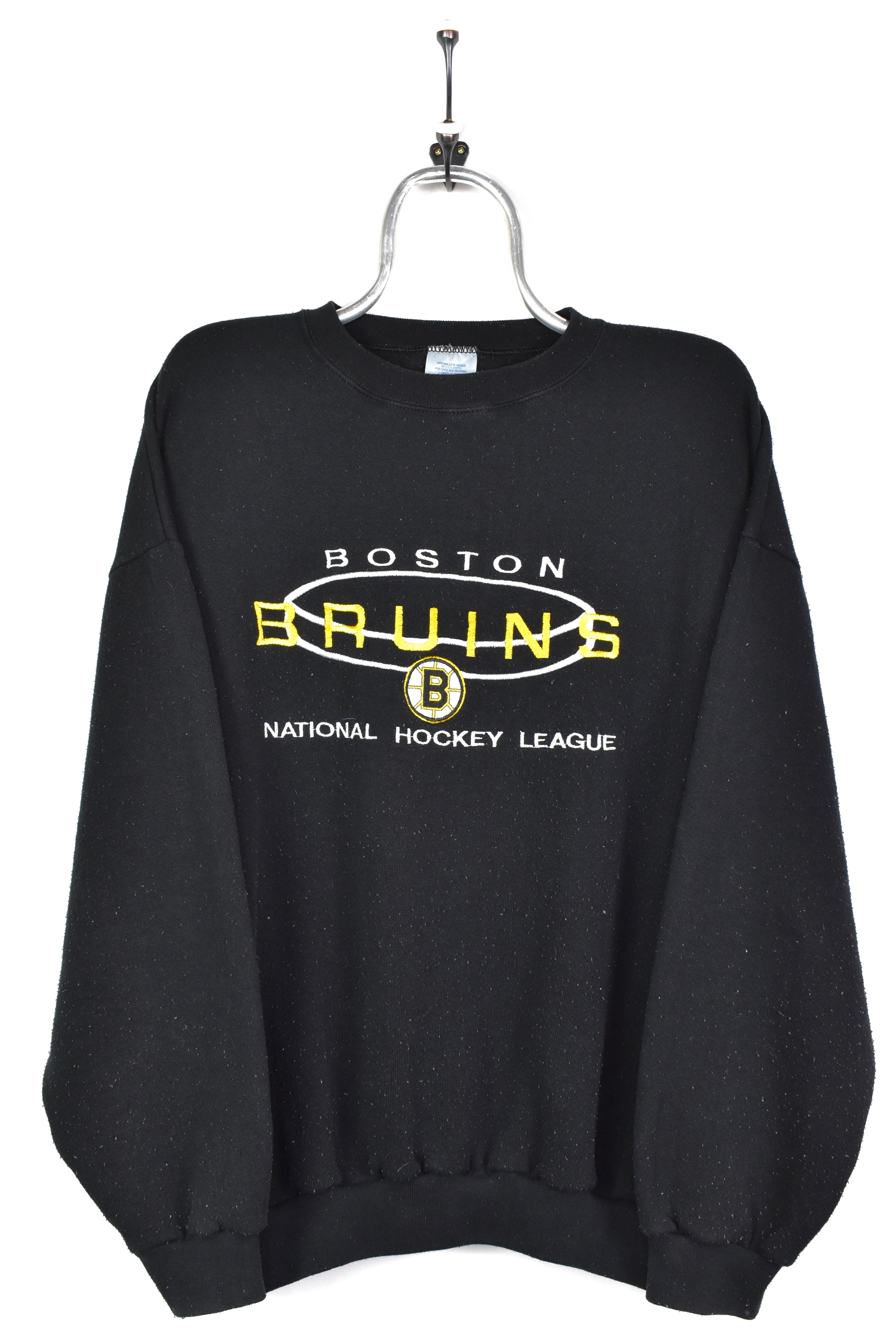 VINTAGE NHL BOSTON BRUINS EMBROIDERED BLACK SWEATSHIRT | XXL PRO SPORT
