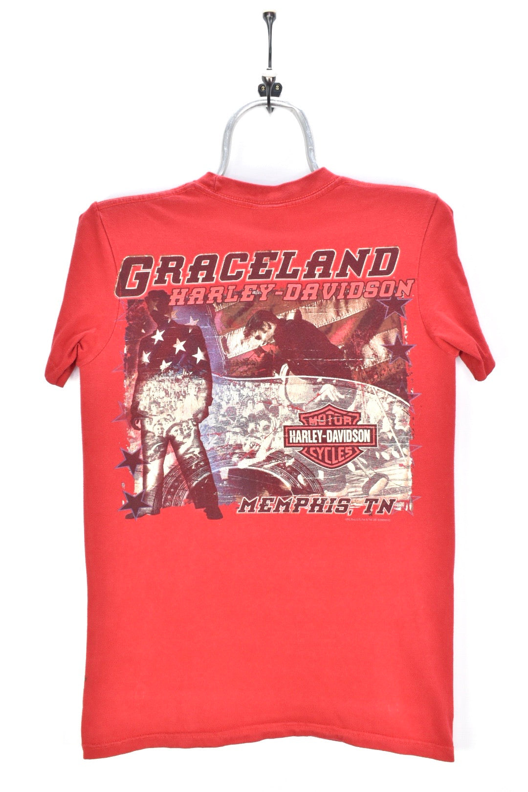 VINTAGE HARLEY DAVIDSON RED T-SHIRT | SMALL HARLEY DAVIDSON