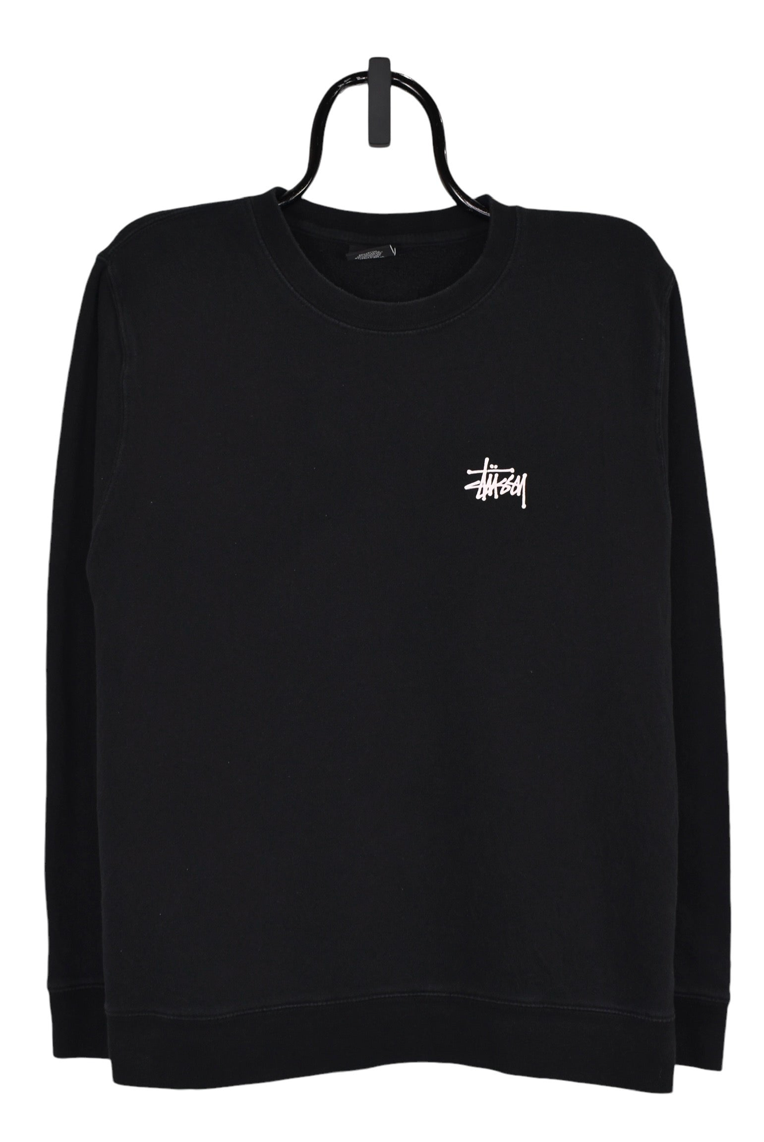 Modern women's Stussy sweatshirt (L), black graphic crewneck