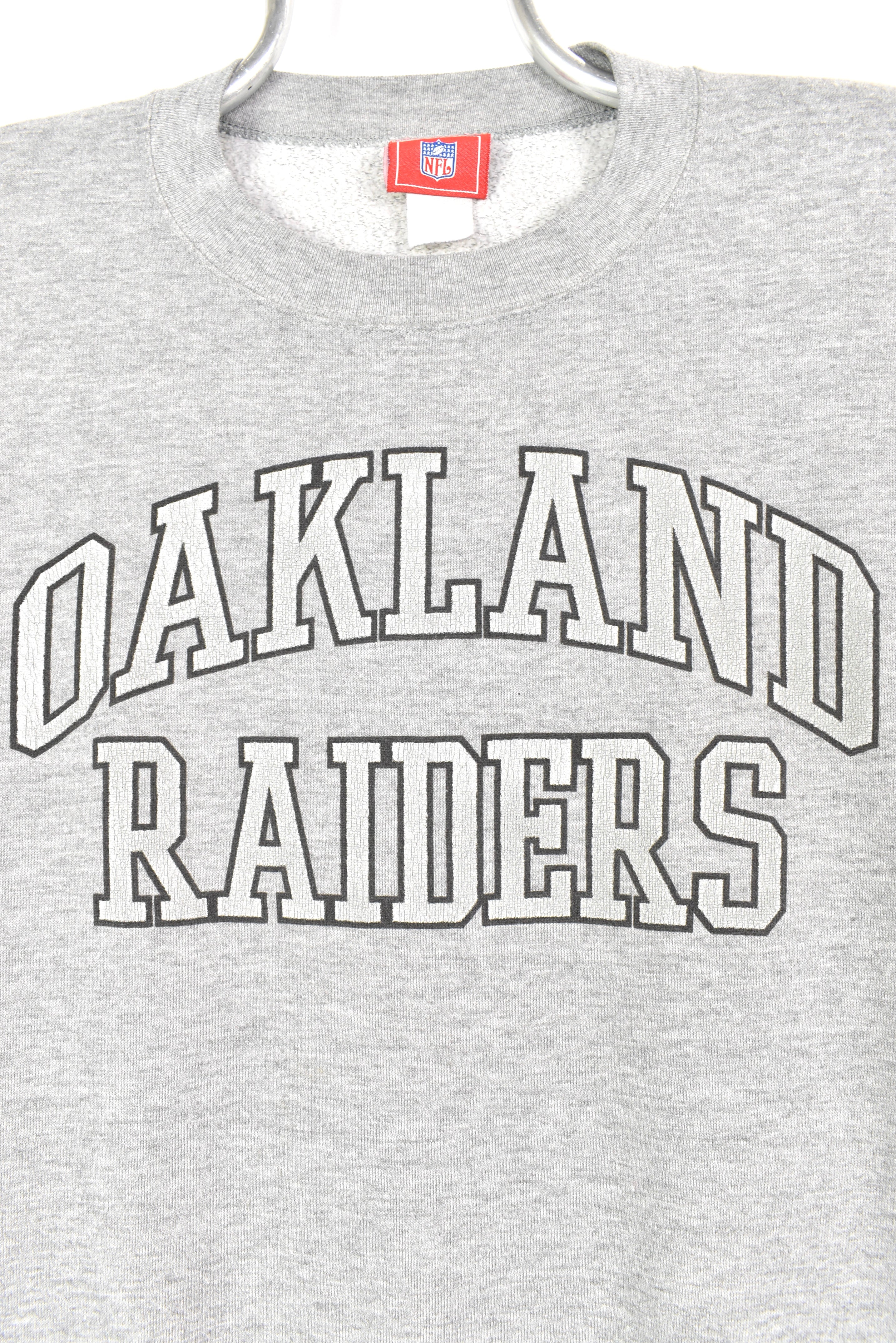 Grey oakland raiders clearance sweatshirt