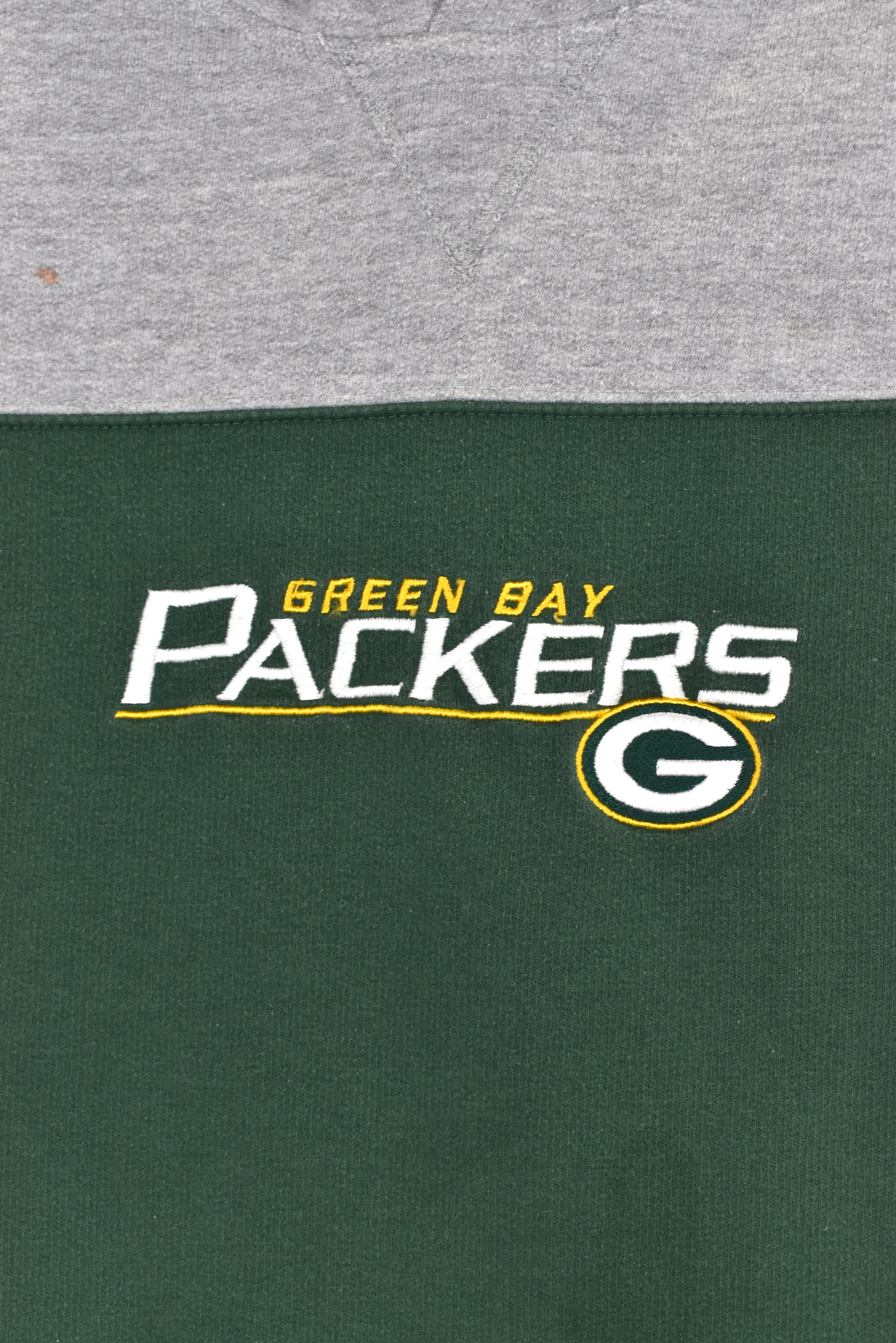 Vintage Green Bay Packers hoodie Large, NFL grey embroidered sweatshirt
