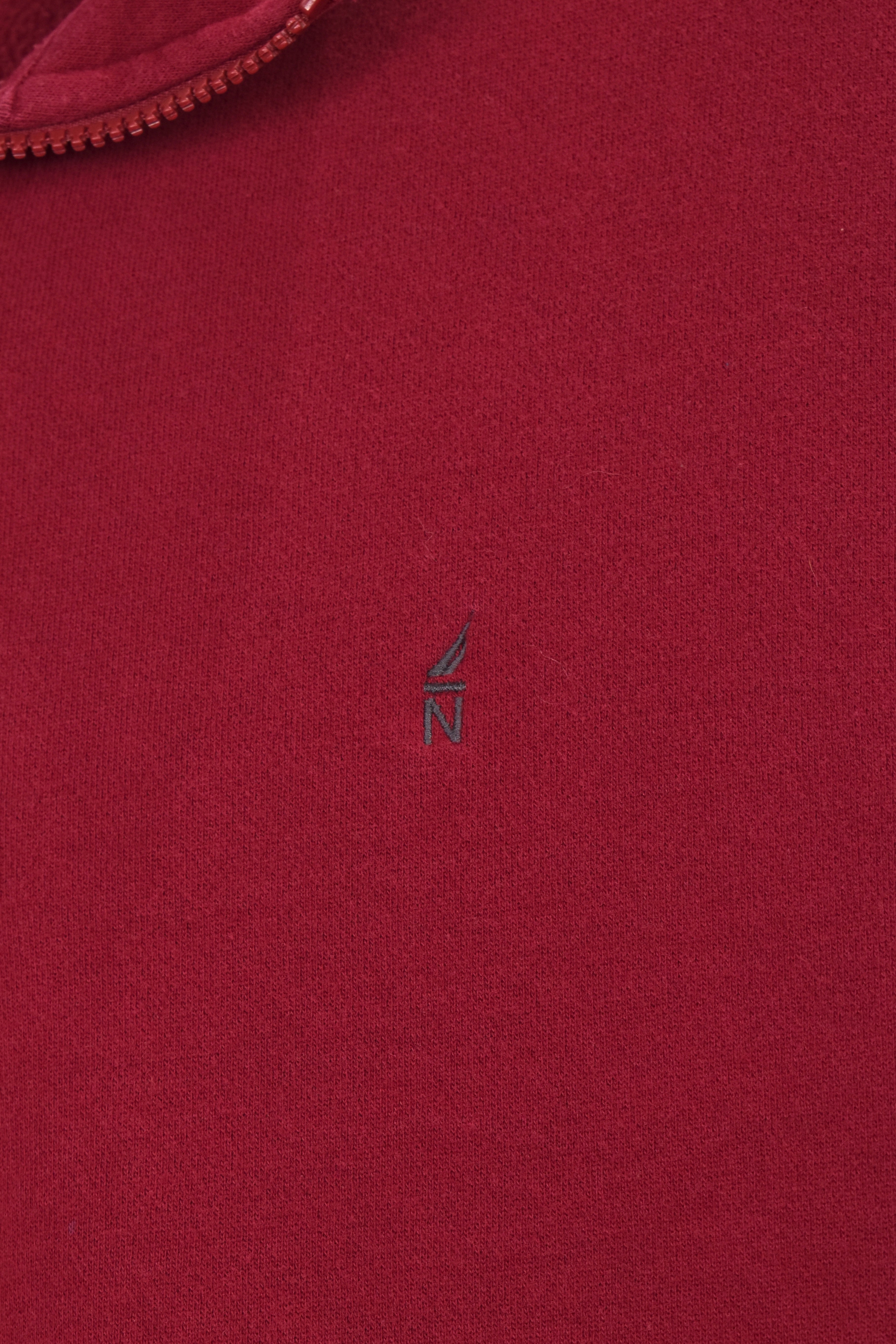 Vintage Nautica sweatshirt (L), burgundy embroidered 1/4 zip