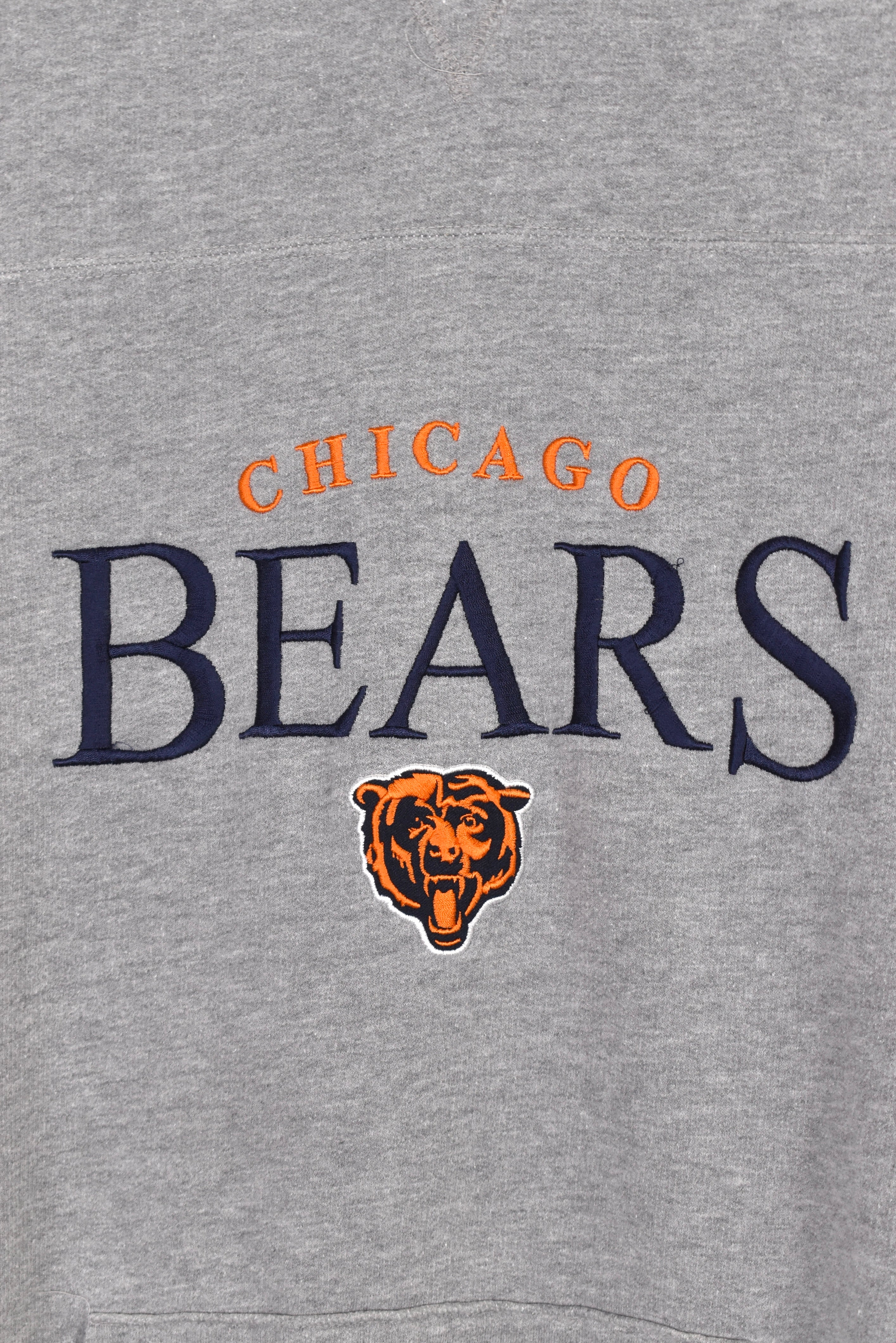 Vintage Chicago Bears hoodie (2XL), grey NFL embroidered sweatshirt