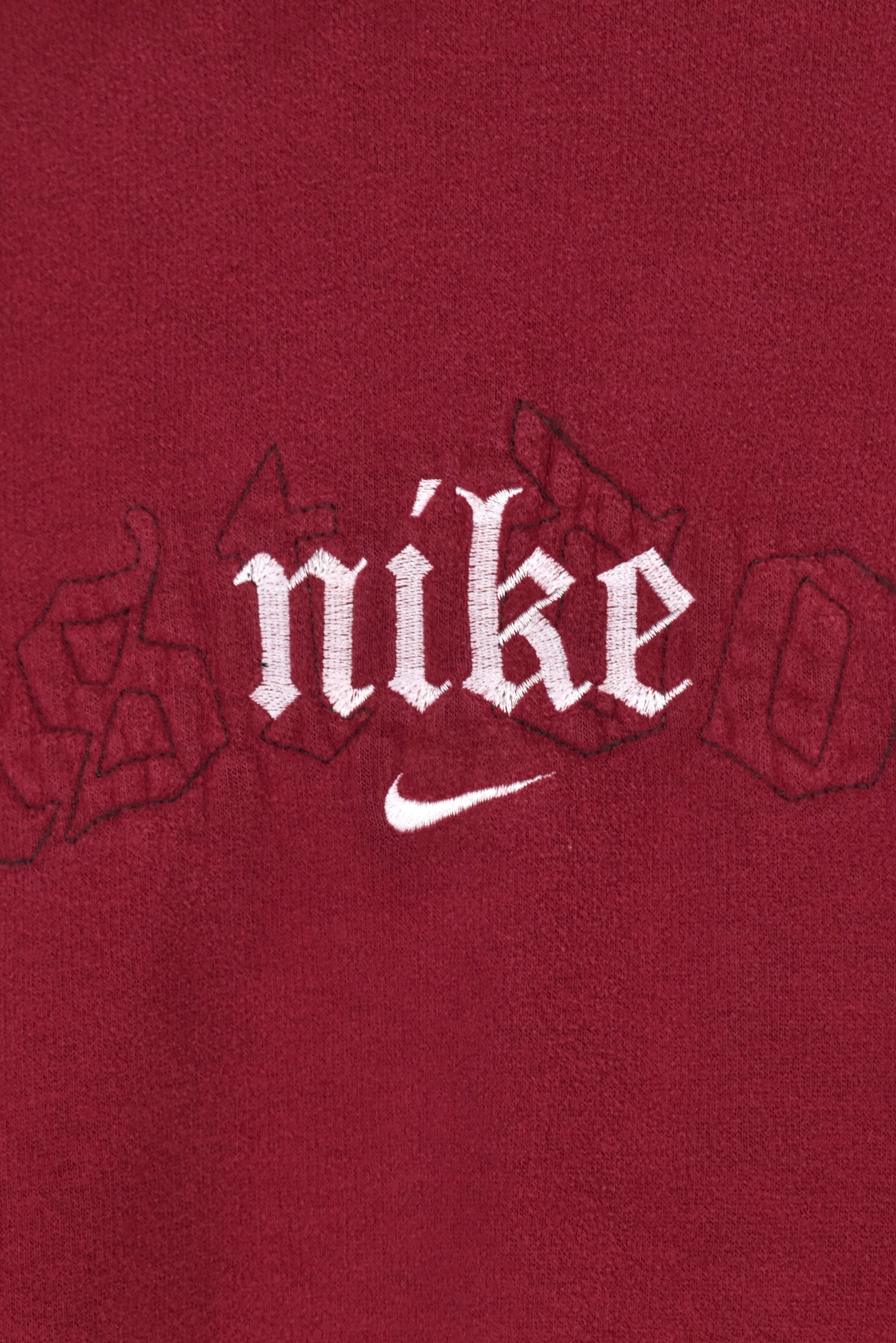 Vintage Nike hoodie (XL), red embroidered sweatshirt