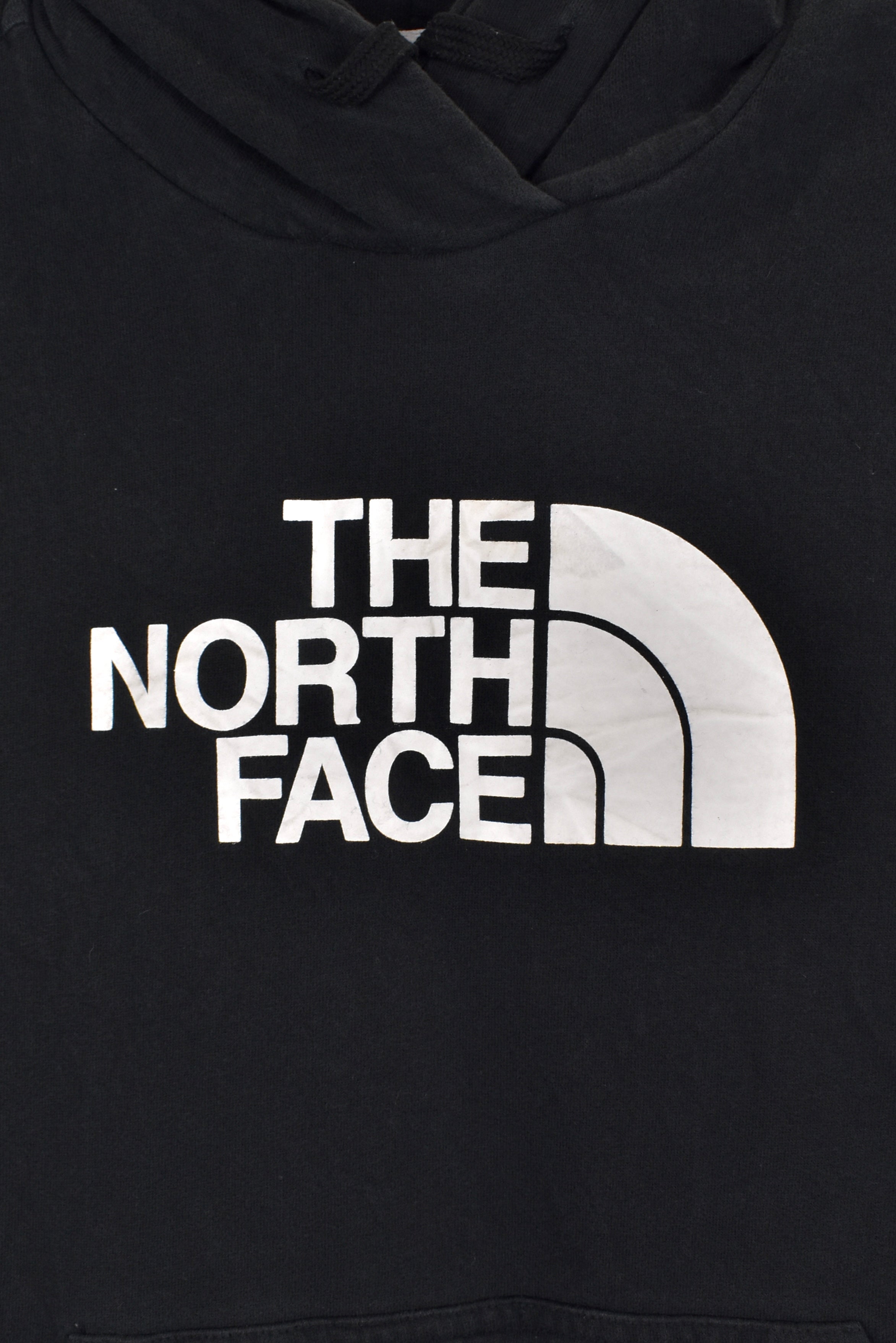 Vintage The North Face hoodie, black graphic sweatshirt - Large