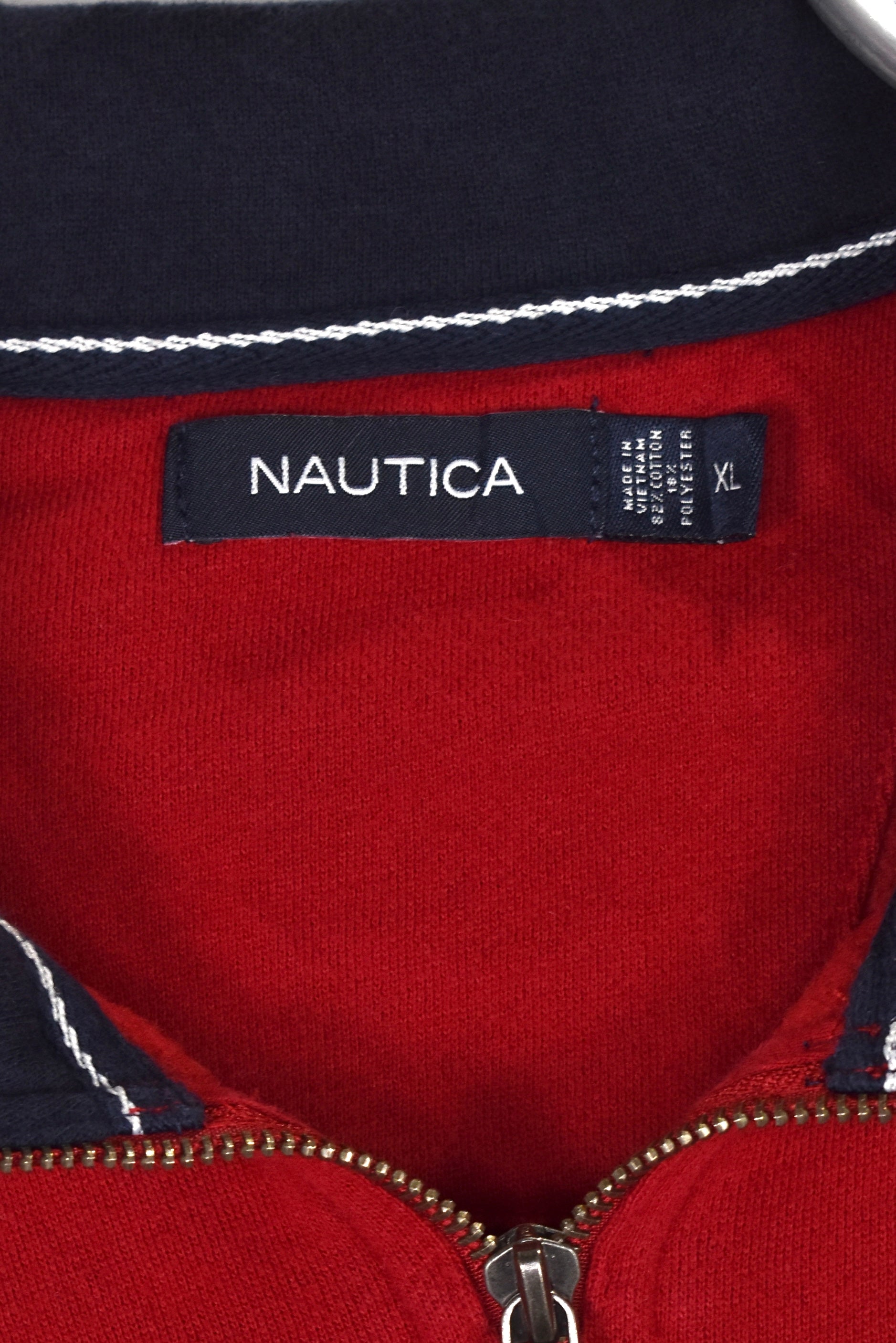 Vintage Nautica 1/4 zip (XL), red embroidered sweatshirt