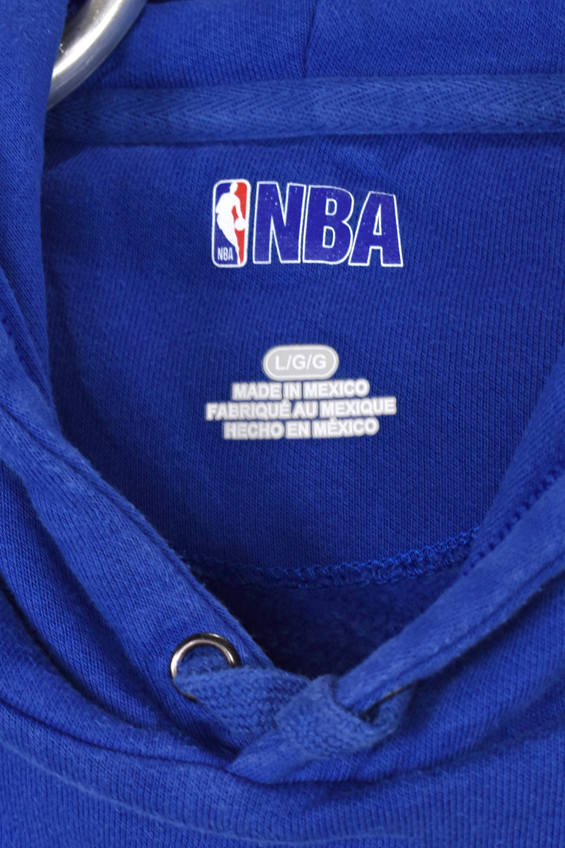 Modern Golden State Warriors hoodie (M), blue NBA graphic sweatshirt