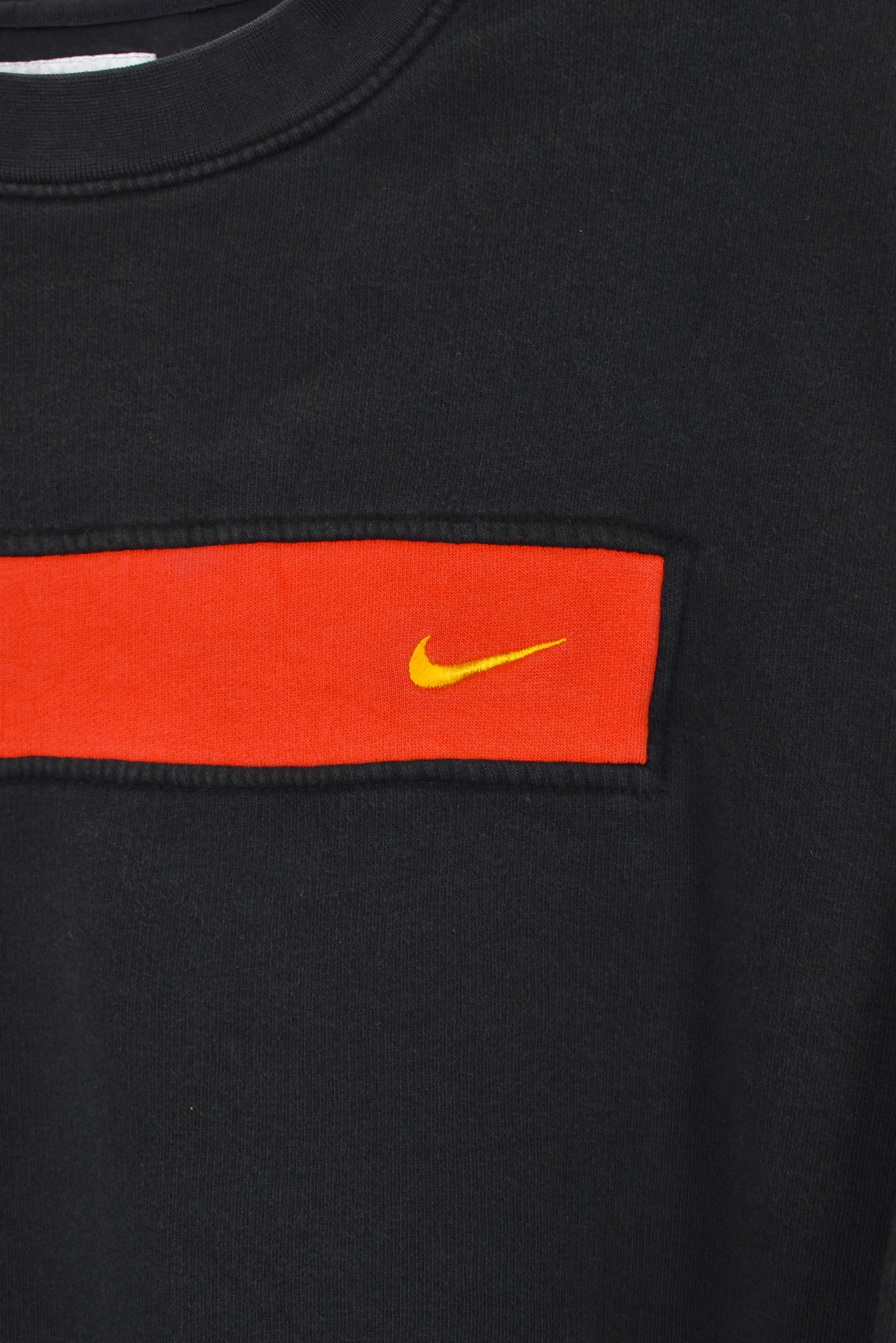 Vintage Nike sweatshirt, black embroidered crewneck - Large