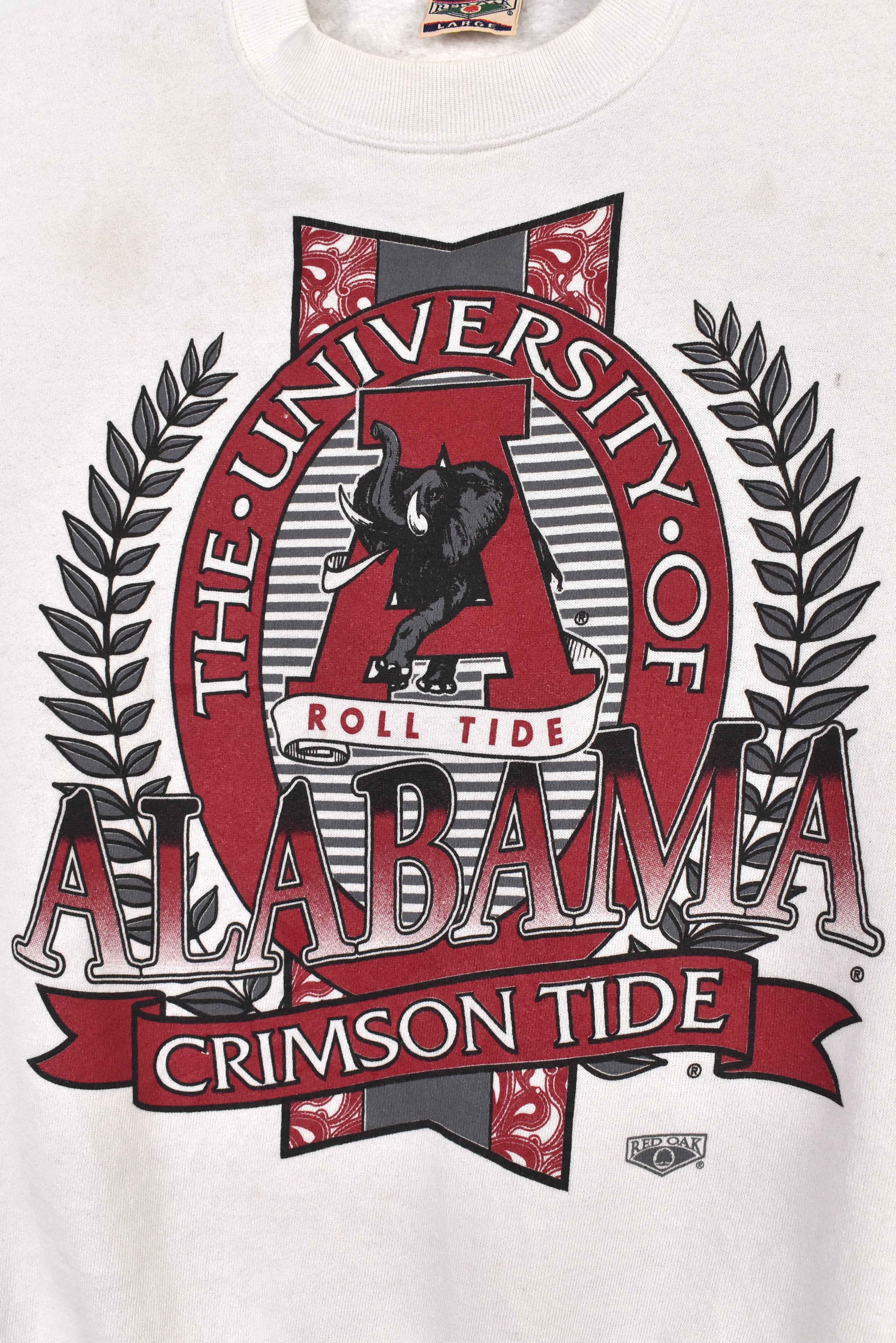 Vintage University of Alabama sweatshirt, white graphic crewneck - Medium