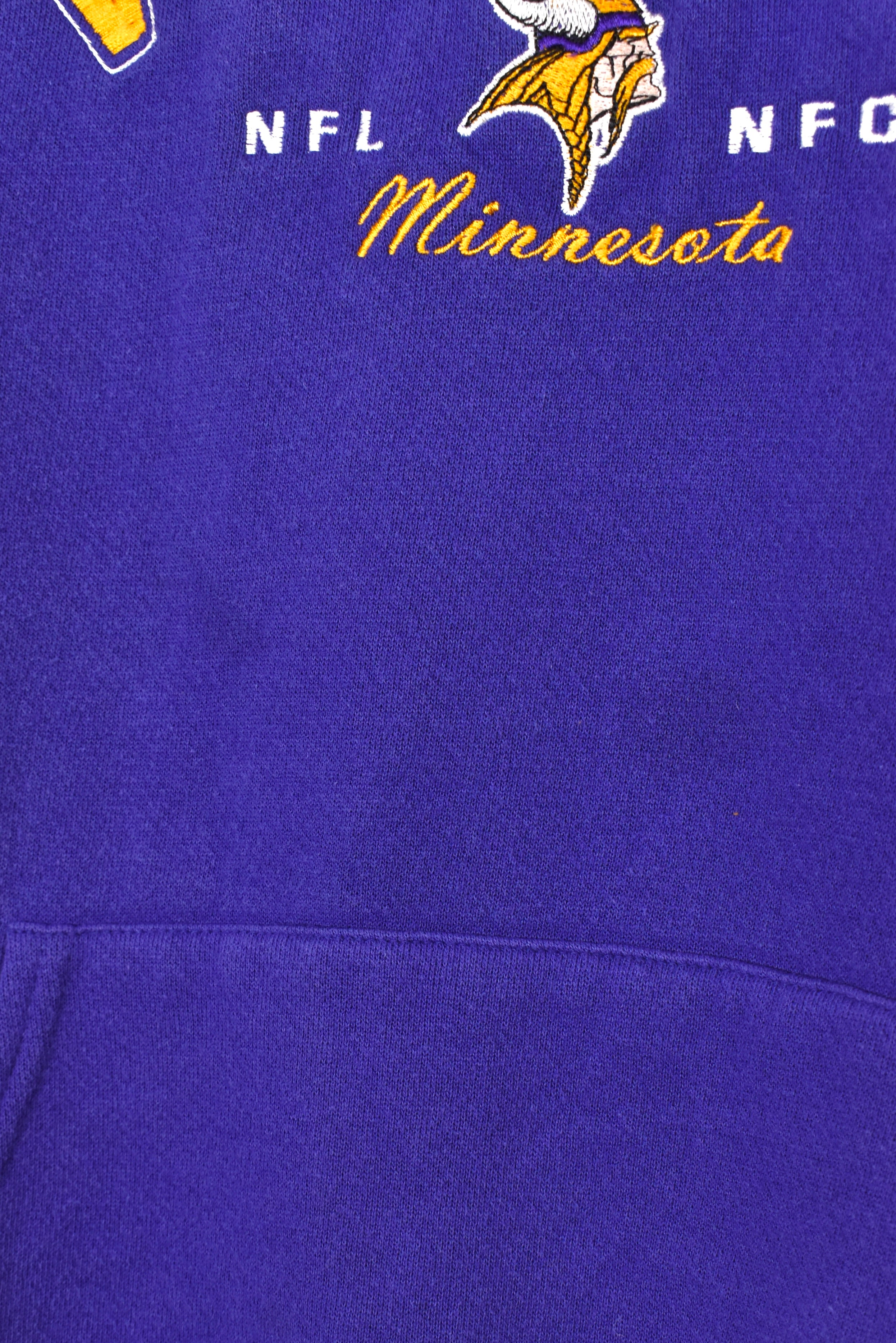 Vintage Minnesota Vikings hoodie, purple NFL embroidered sweatshirt - Large