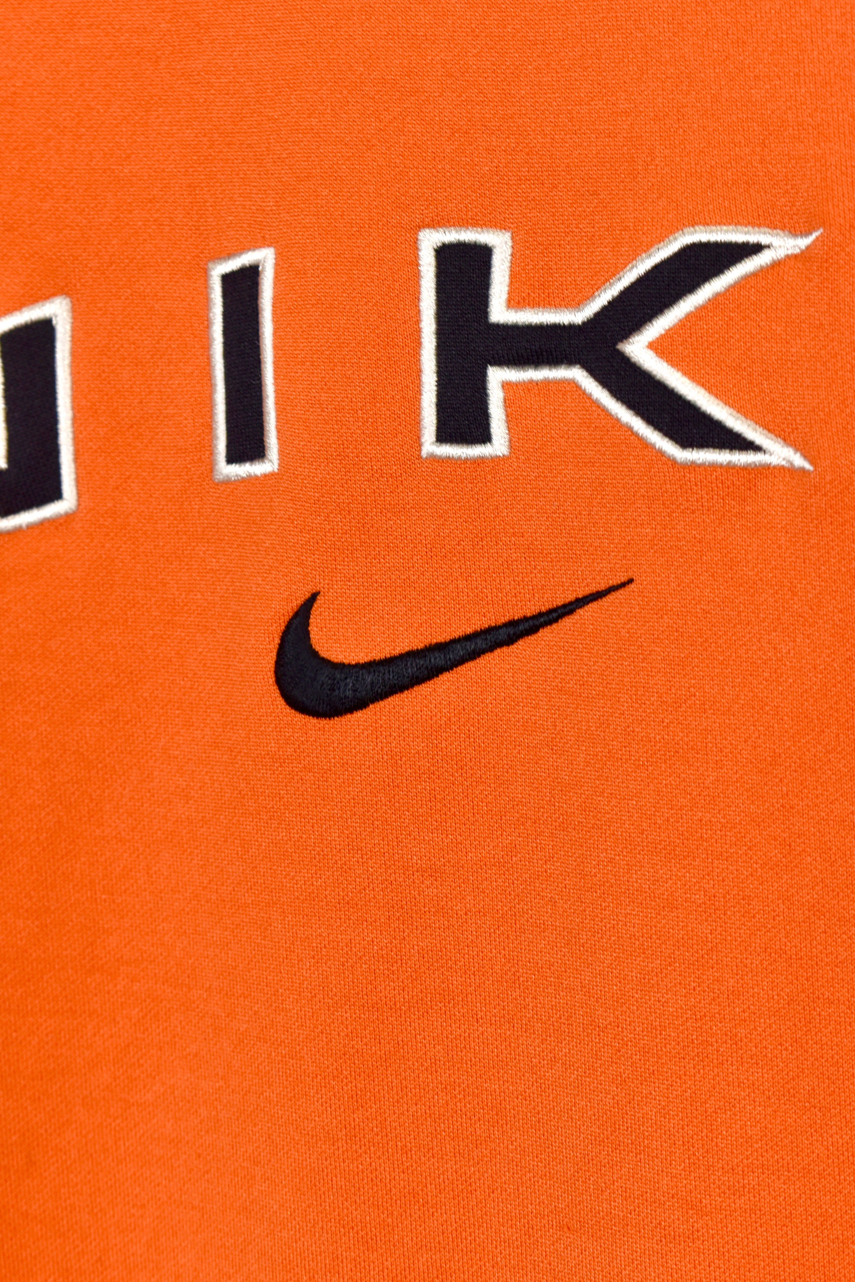 Vintage Nike sweatshirt, orange embroidered crewneck - XXL