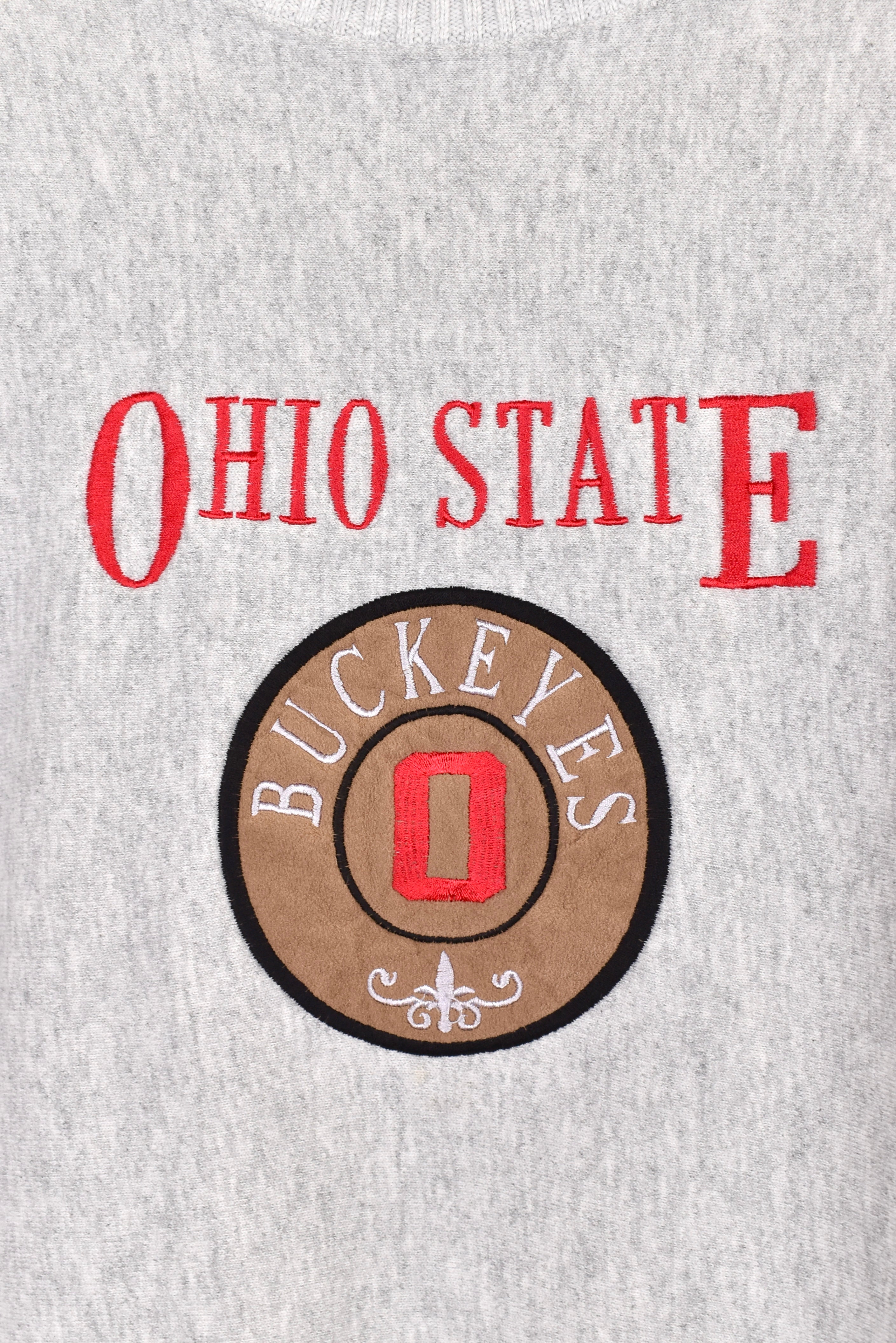 Vintage Ohio State University sweatshirt, grey embroidered crewneck - XL
