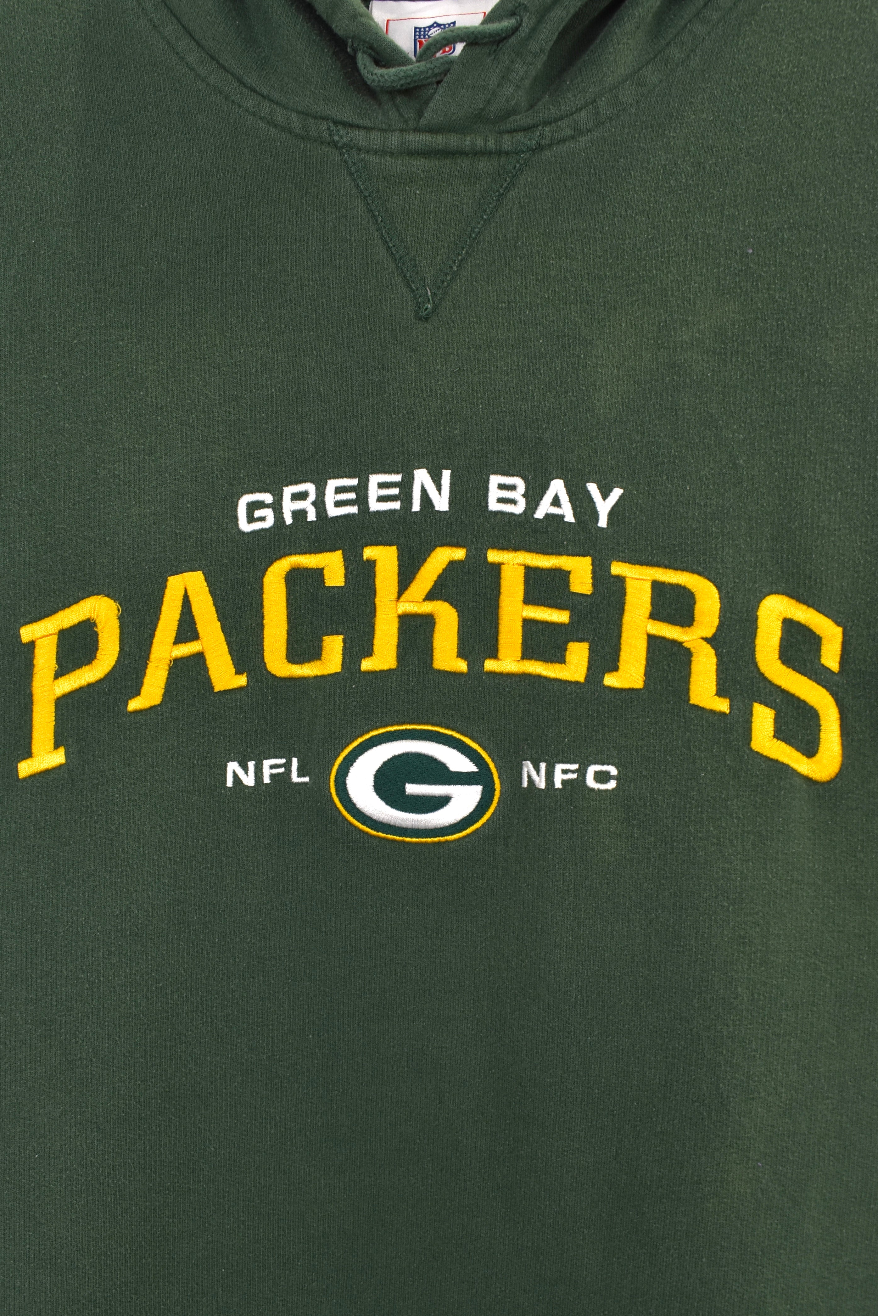 Vintage Green Bay Packers hoodie, NFL green embroidered sweatshirt - XXL
