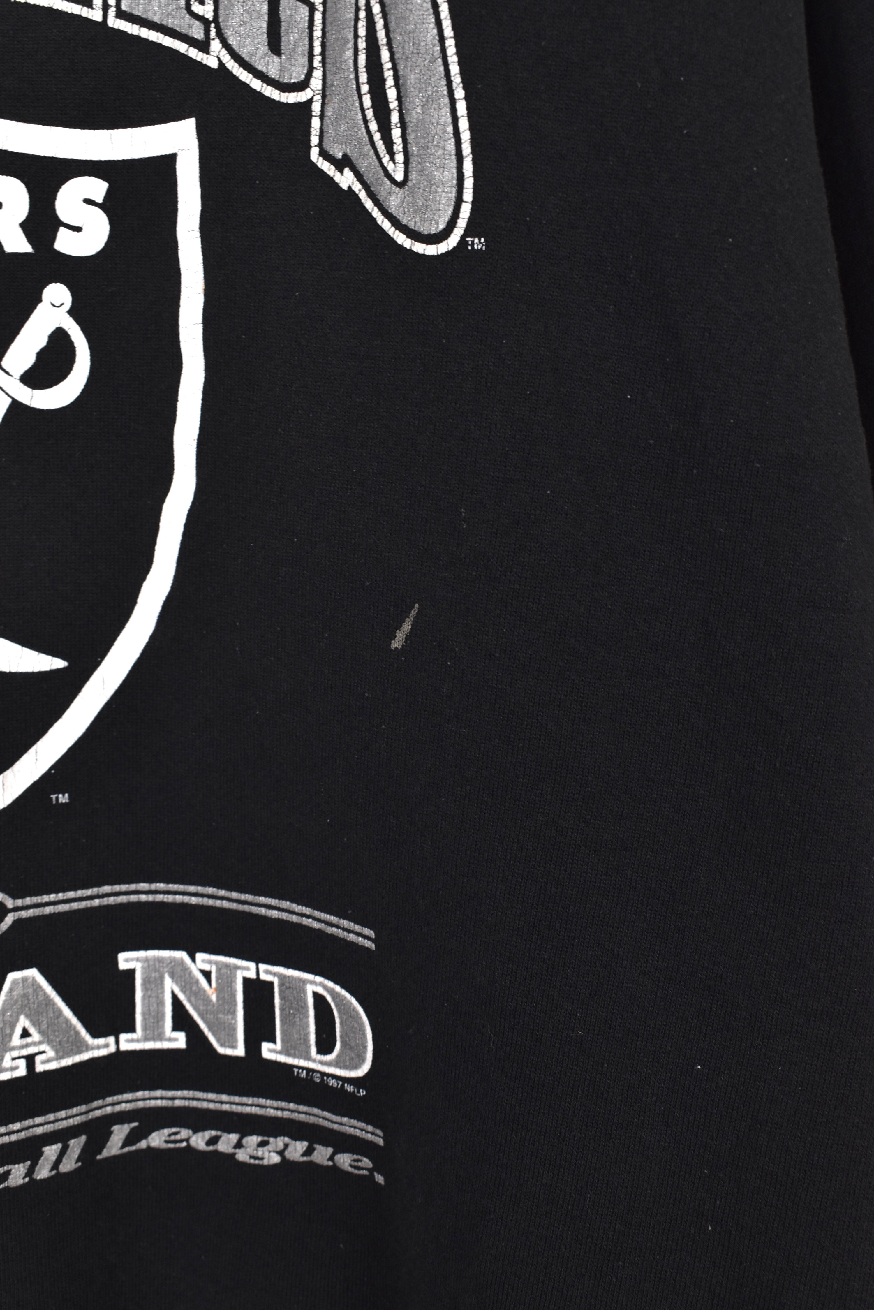 Vintage Oakland Raiders sweatshirt XXL, NFL 1997 black graphic crewneck