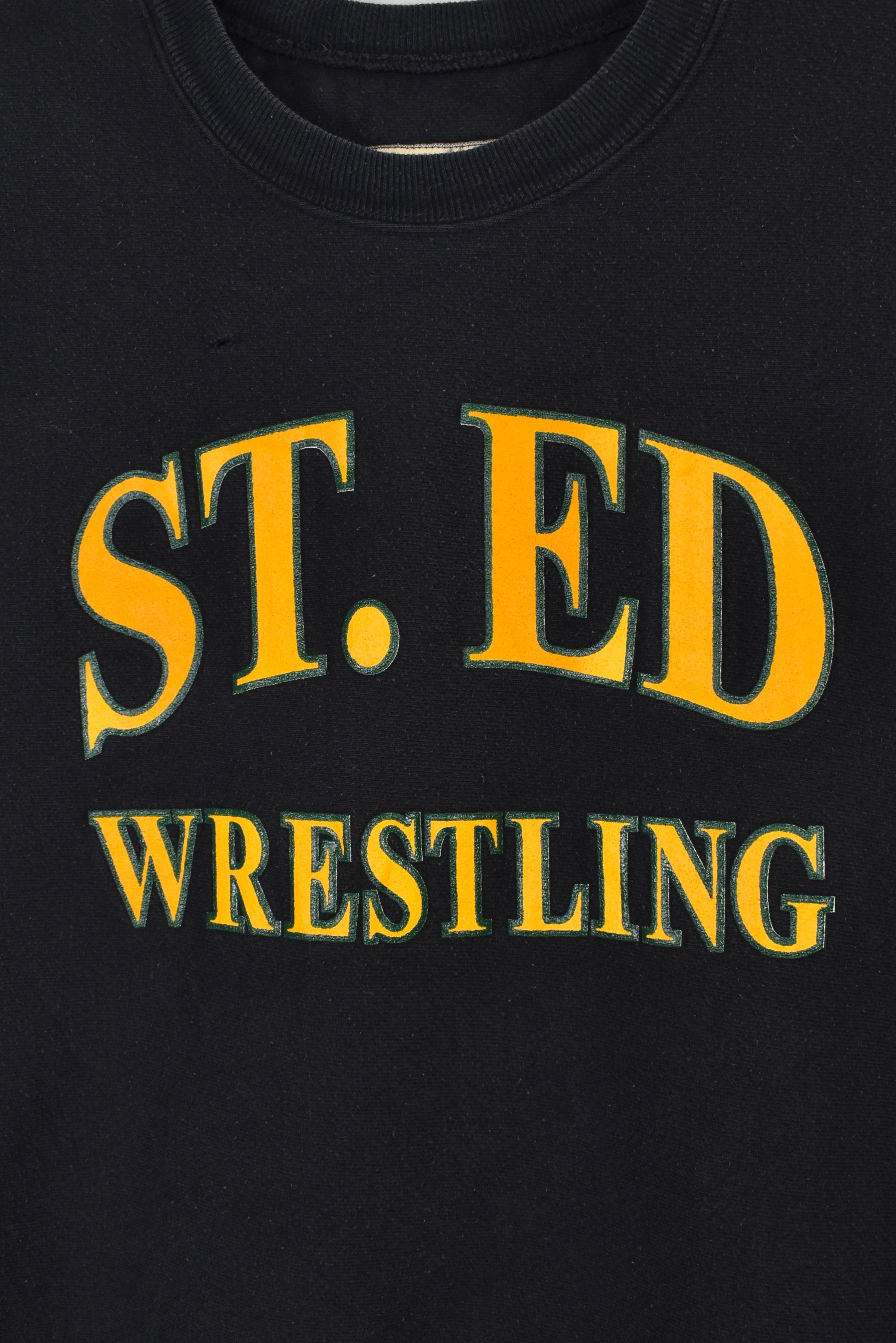 Vintage St Edward wrestling sweatshirt Large, college black crewneck