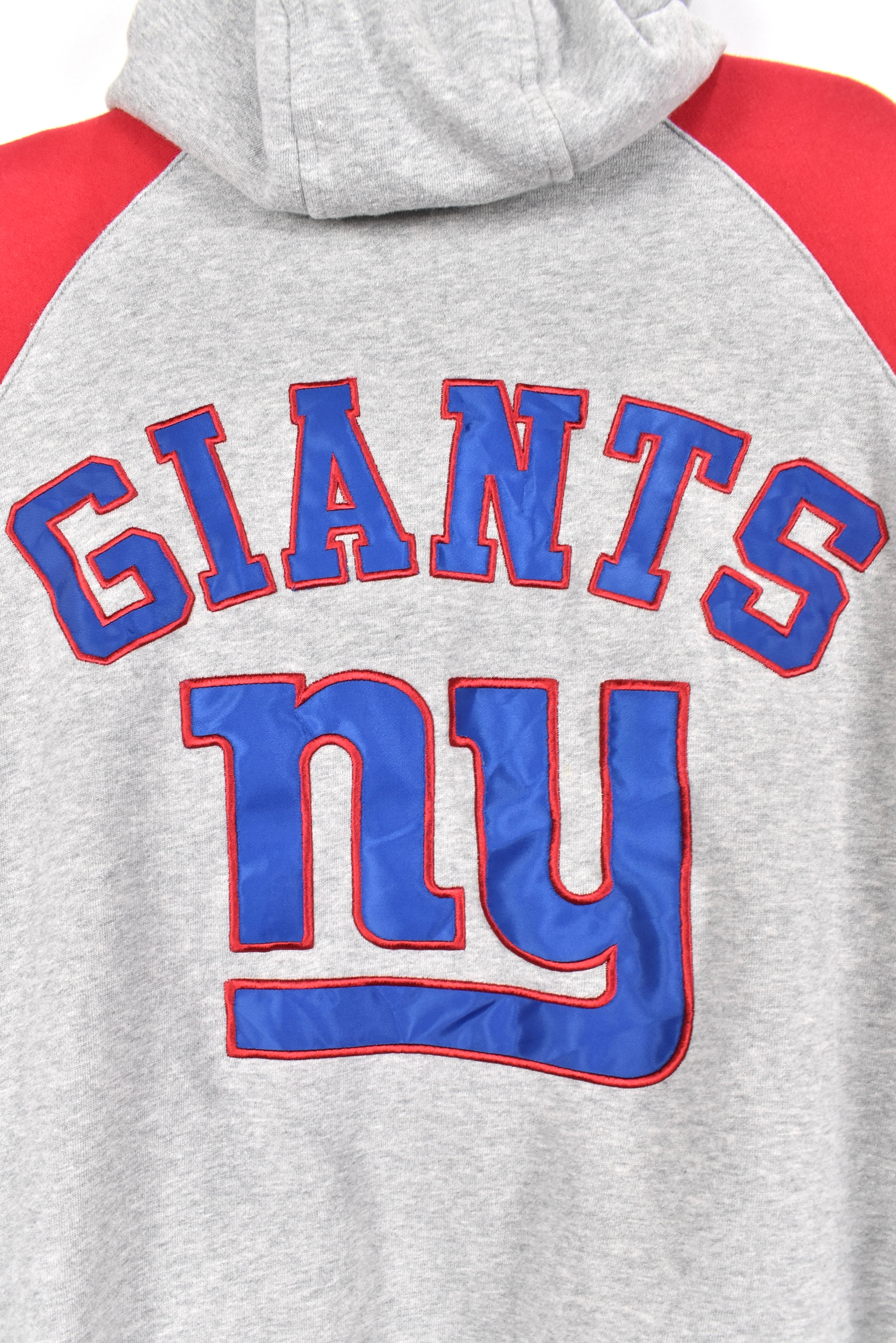 Vintage New York Giants jacket, NFL blue embroidered hoodie - AU Large PRO SPORT