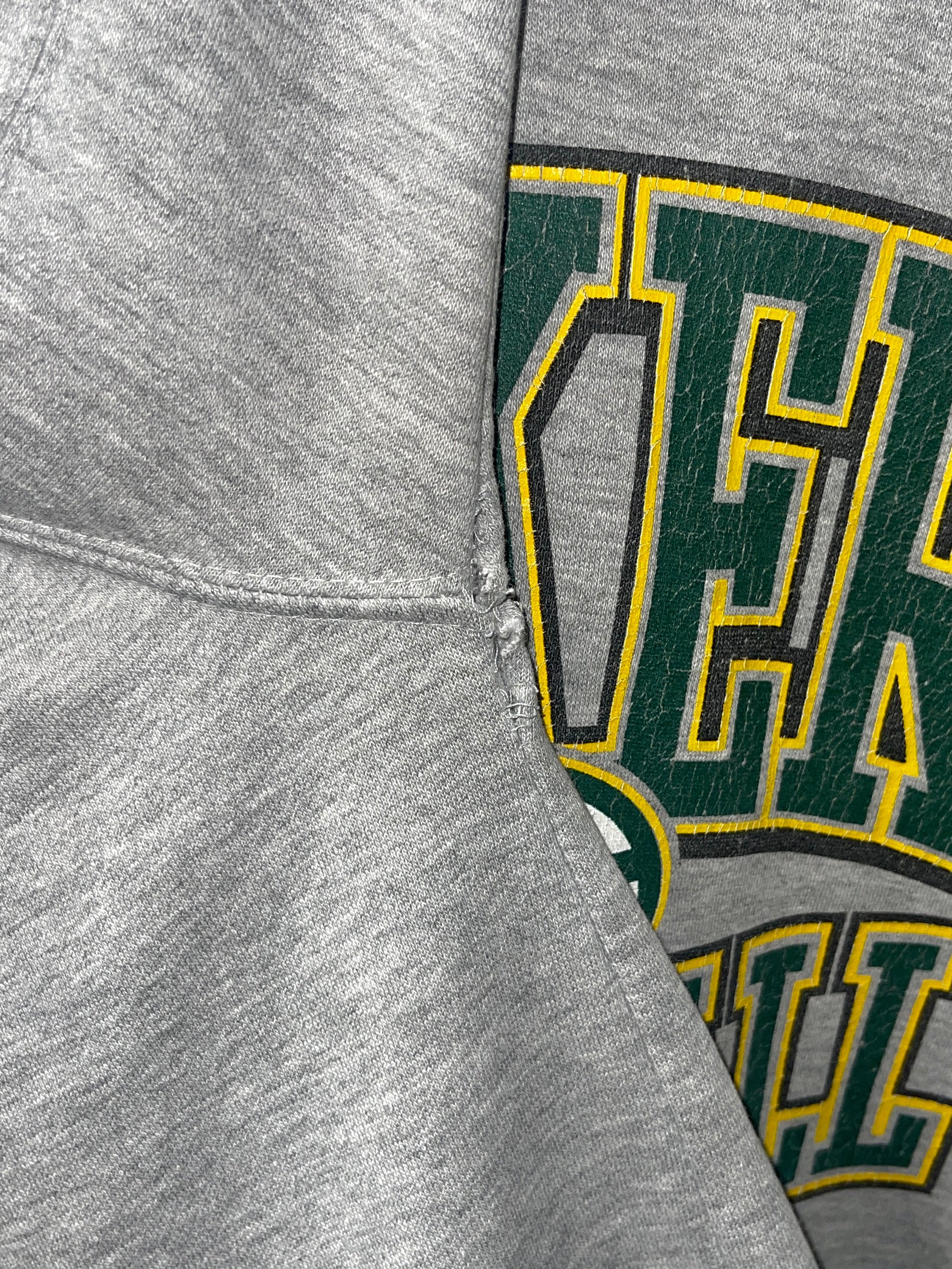 Vintage Green Bay Packers hoodie Large, grey NFL graphic sweatshirt