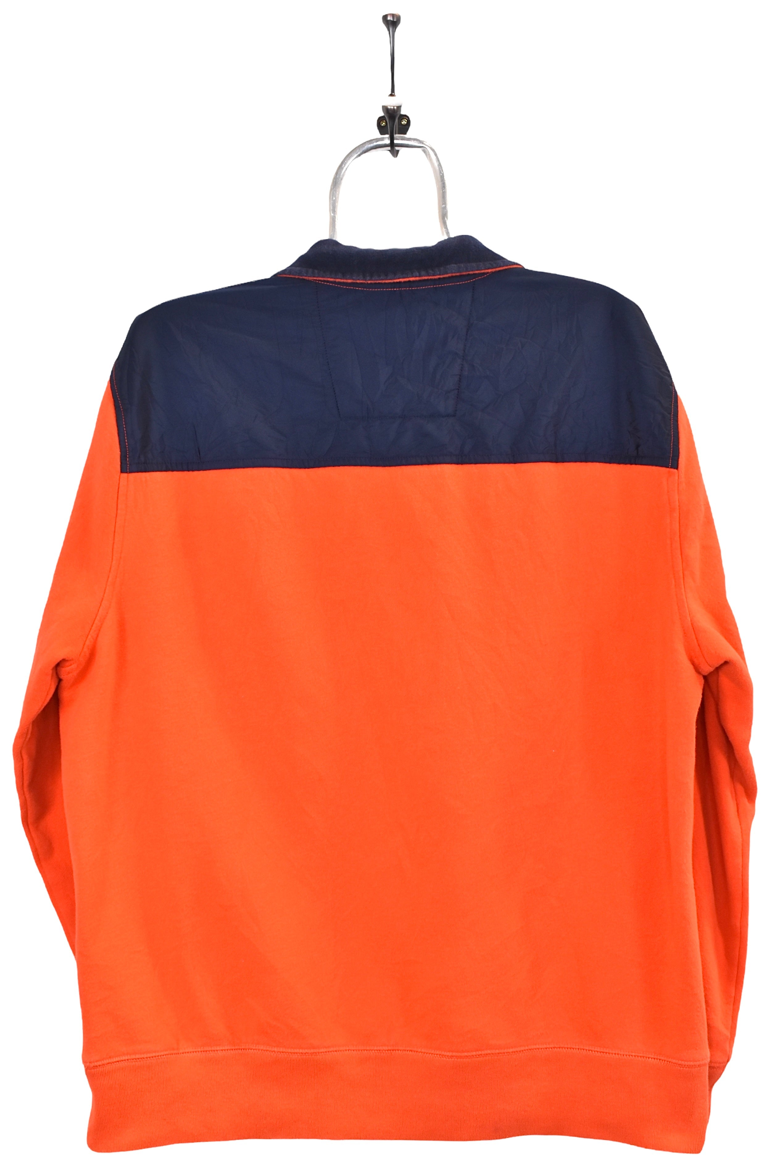 Vintage Nautica sweatshirt, orange embroidered 1/4 zip jumper - AU Large NAUTICA