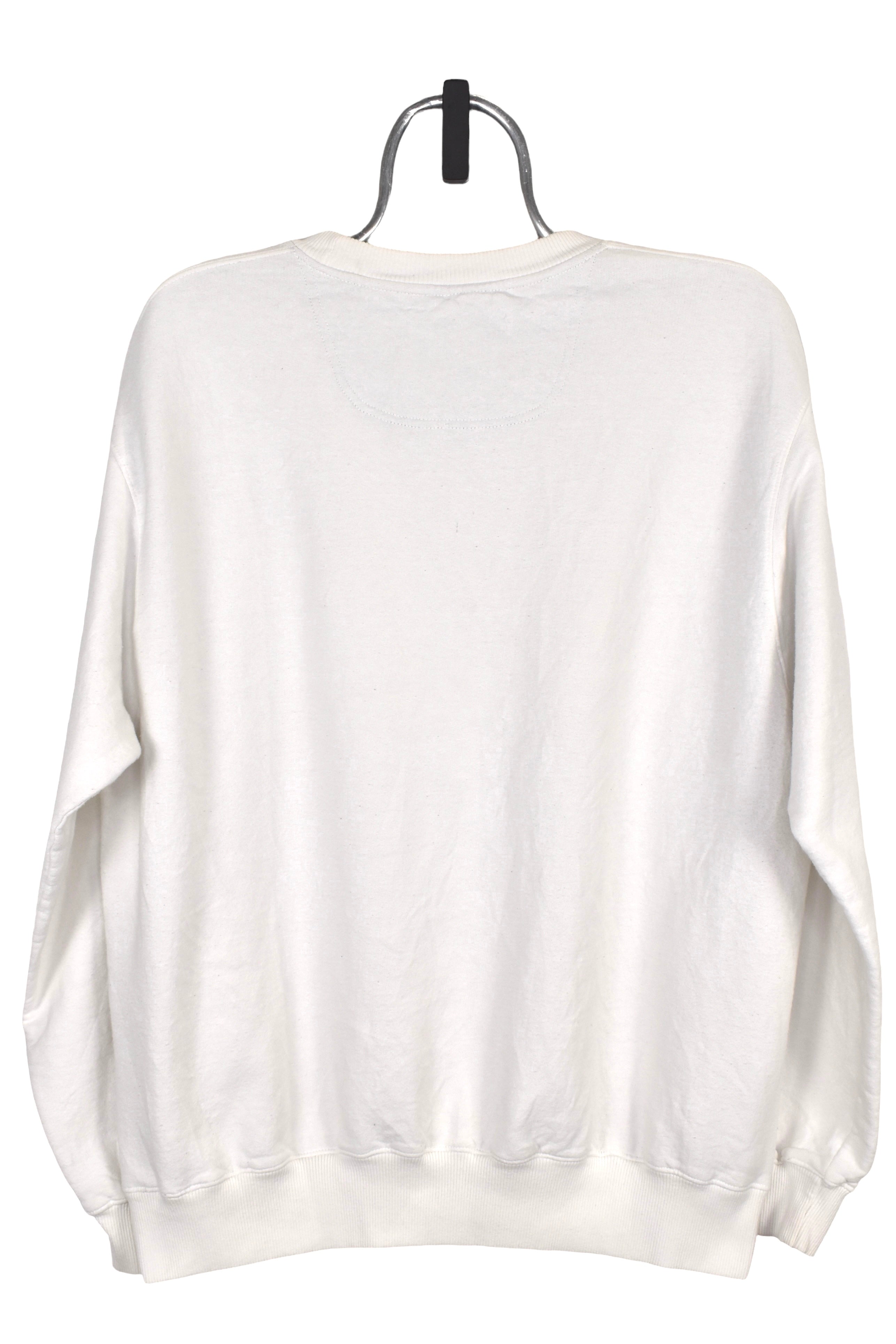 Modern Champion sweatshirt (L), white embroidered crewneck
