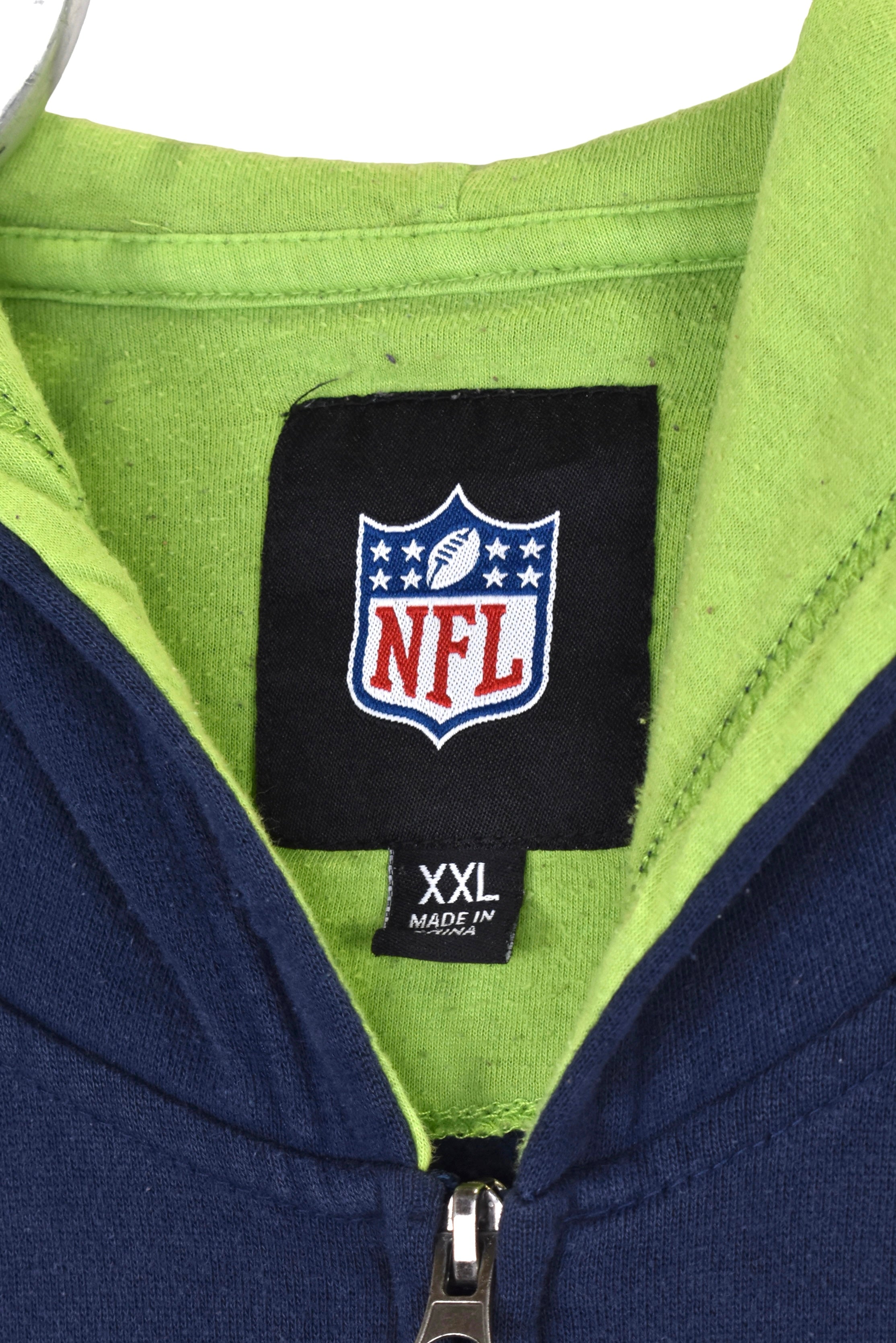 Vintage Seattle Seahawks hoodie, navy NFL graphic sweatshirt - XXL