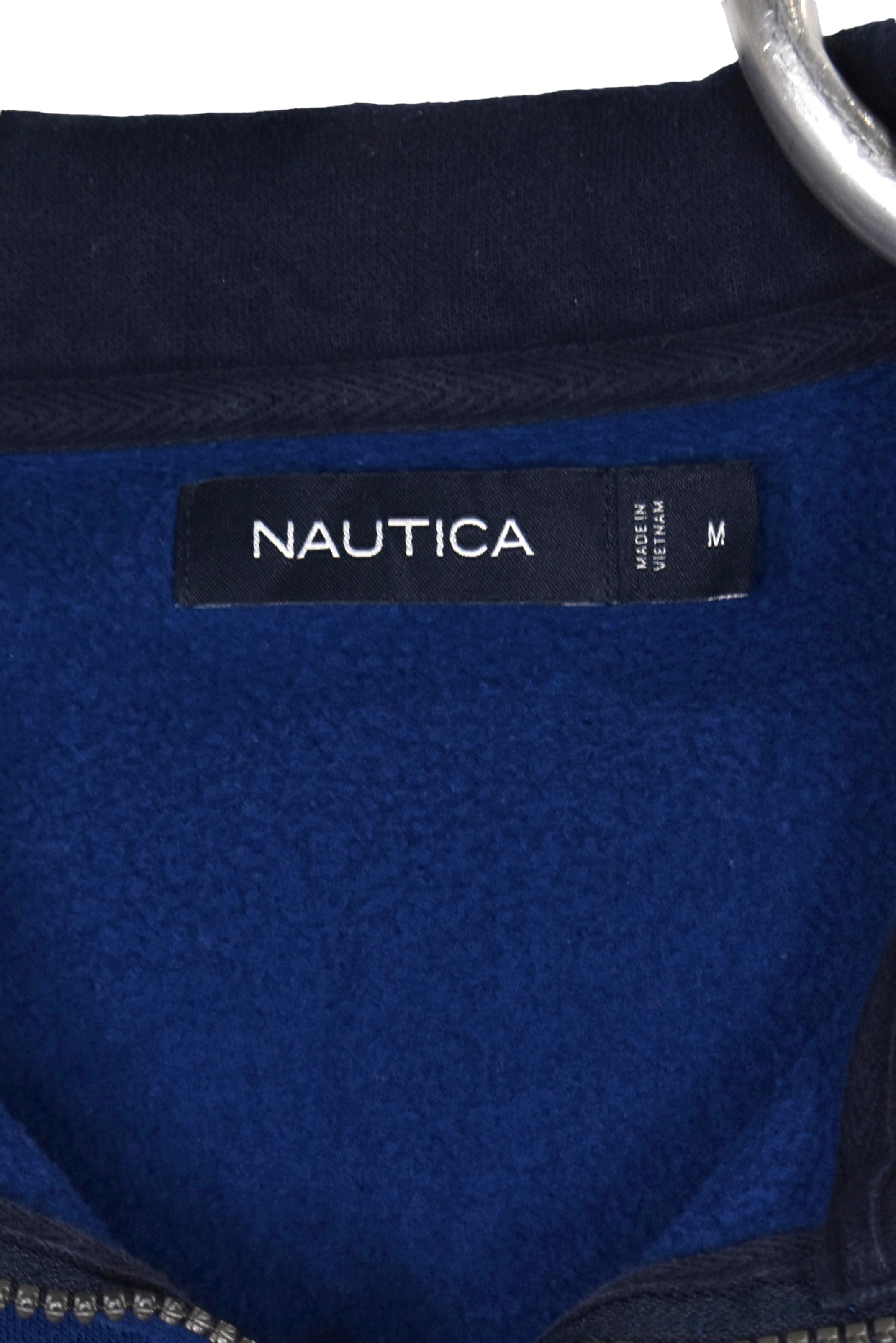 Vintage Nautica 1/4 zip (M), navy embroidered sweatshirt